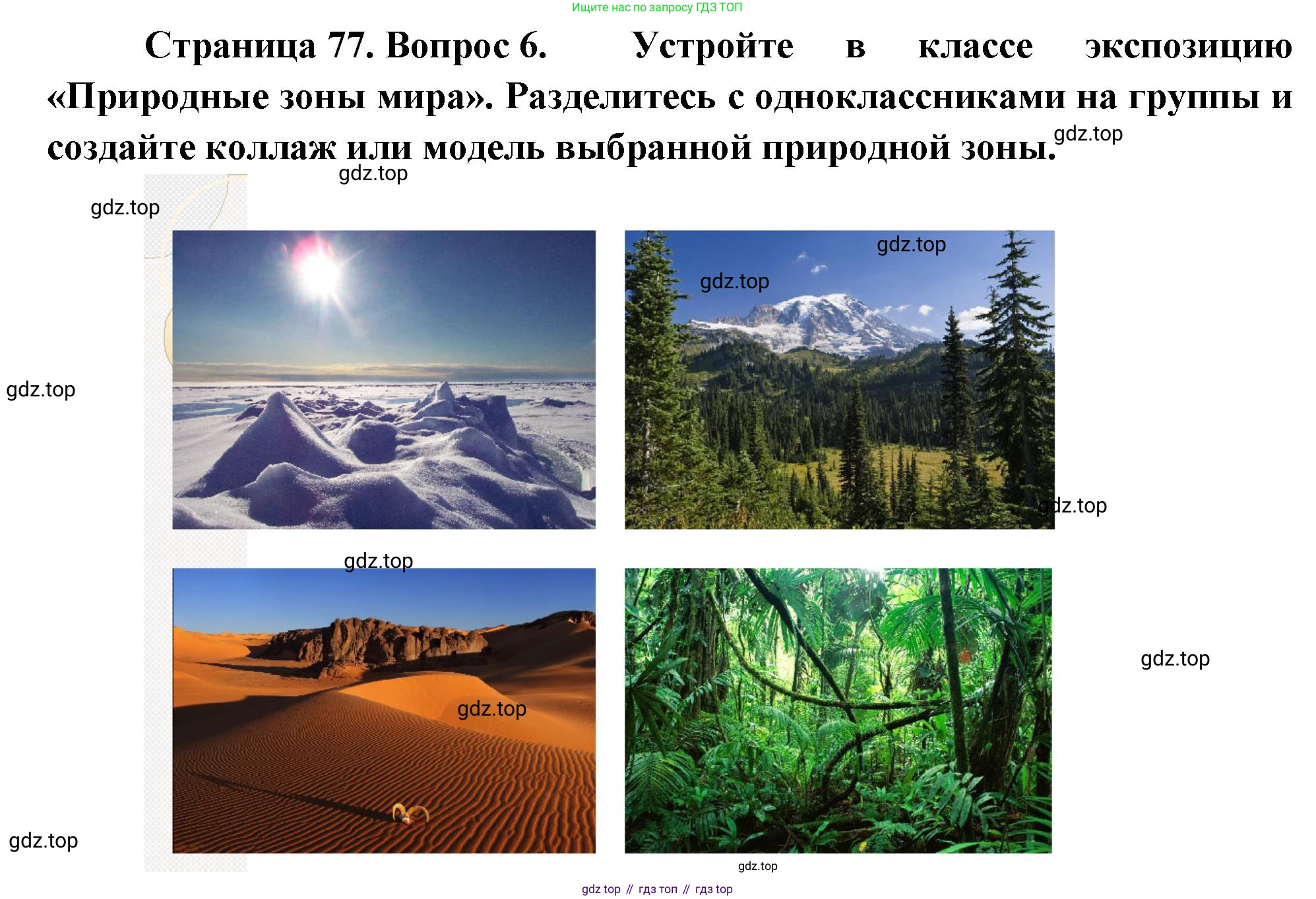 География, 7 класс Учебник, авторы: Душина Ираида Владимировна, Смоктунович Татьяна Леонидовна, издательство Просвещение, Москва, 2021, бирюзового цвета, страница 77, номер 6, Решение