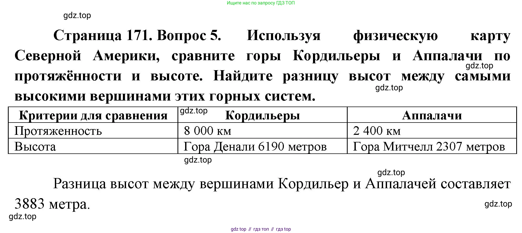 География, 7 класс Учебник, авторы: Душина Ираида Владимировна, Смоктунович Татьяна Леонидовна, издательство Просвещение, Москва, 2021, бирюзового цвета, страница 171, номер 5, Решение