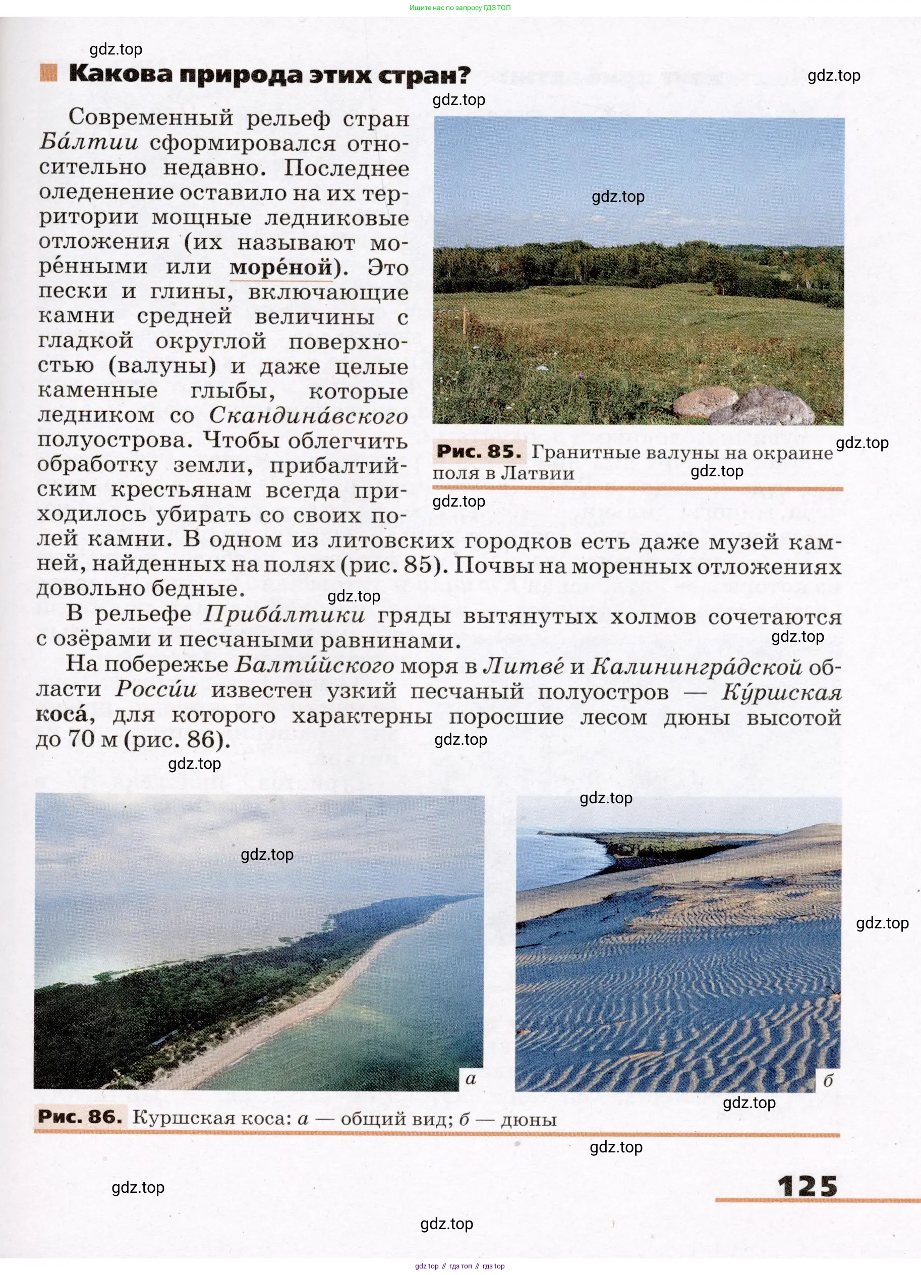 География, 7 класс Учебник, авторы: Климанова Оксана Александровна, Климанов Владимир Викторович, Ким Эльвира Васильевна, Сиротин Владимир Иванович, издательство Просвещение, Москва, 2021, белого цвета, страница 125