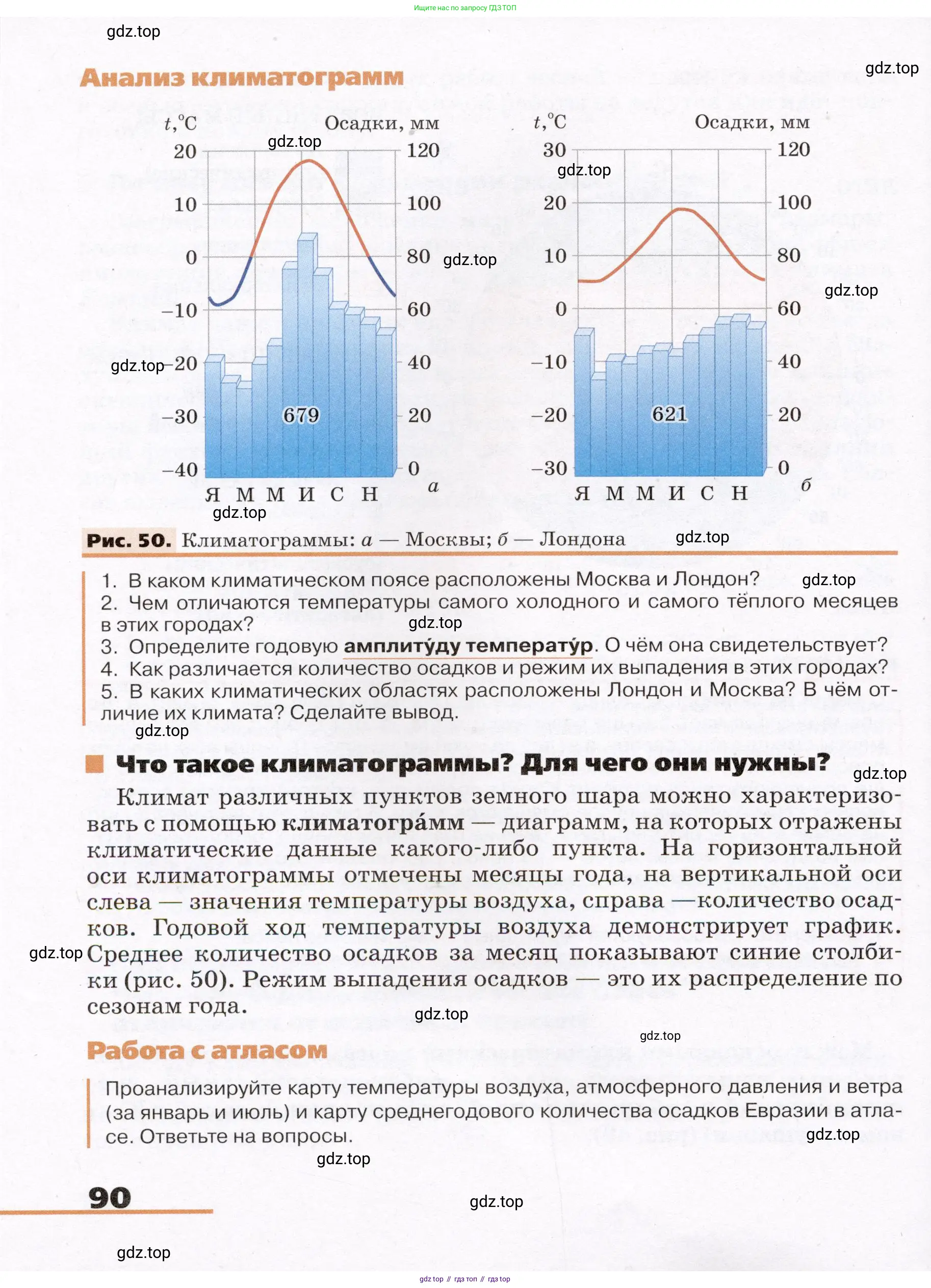 География, 7 класс Учебник, авторы: Климанова Оксана Александровна, Климанов Владимир Викторович, Ким Эльвира Васильевна, Сиротин Владимир Иванович, издательство Просвещение, Москва, 2021, белого цвета, страница 90