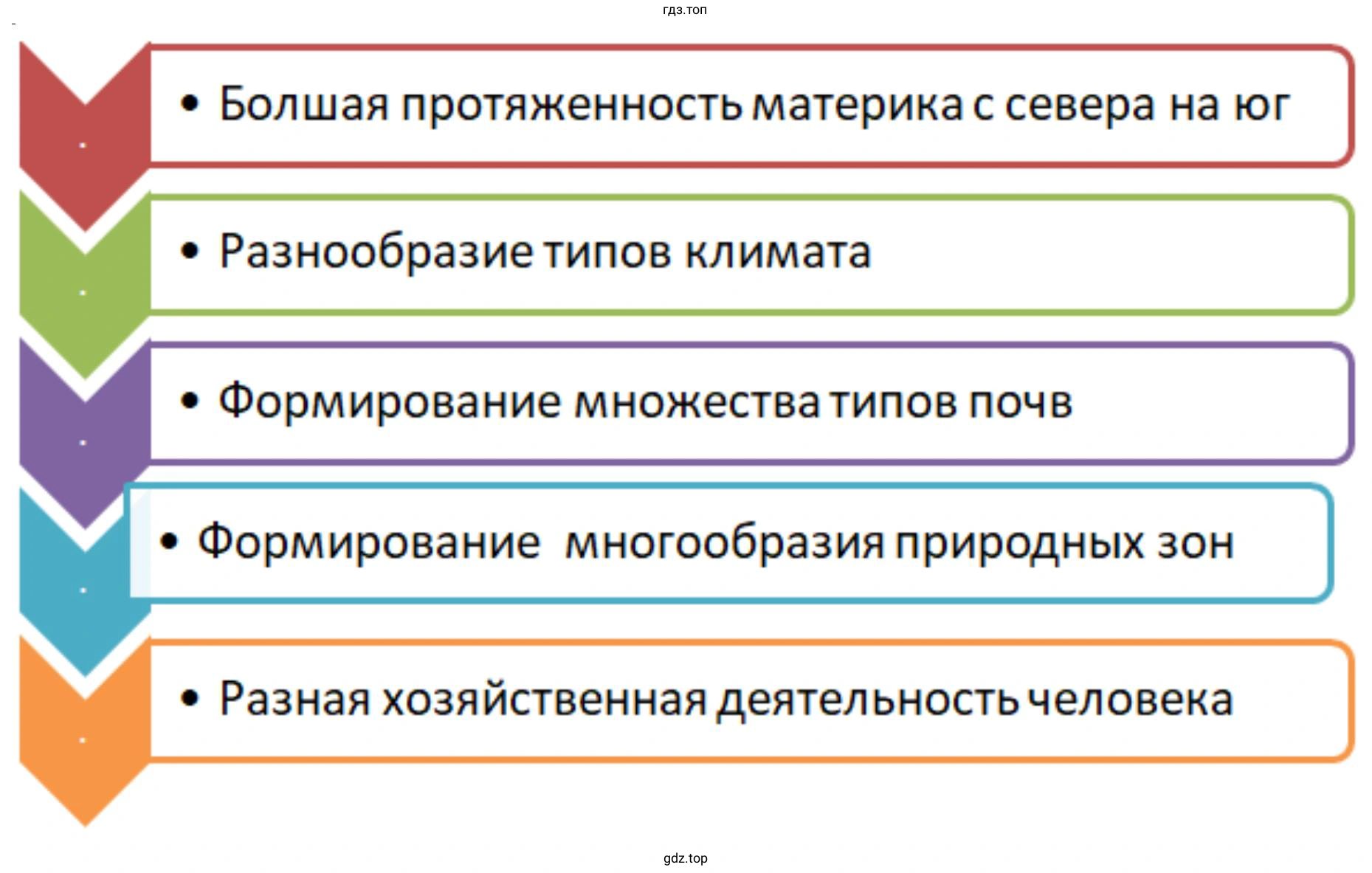 Взаимозависимые особенности природы, которые подчинены Закону широтной зональности