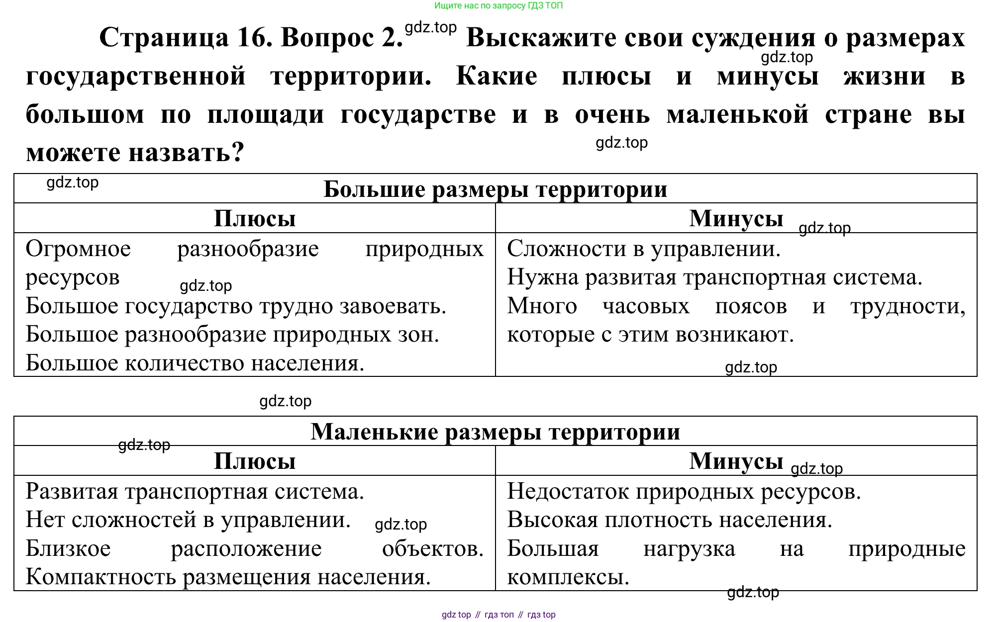 География, 7 класс Учебник, авторы: Климанова Оксана Александровна, Климанов Владимир Викторович, Ким Эльвира Васильевна, Сиротин Владимир Иванович, издательство Просвещение, Москва, 2021, белого цвета, страница 16, номер 2, Решение