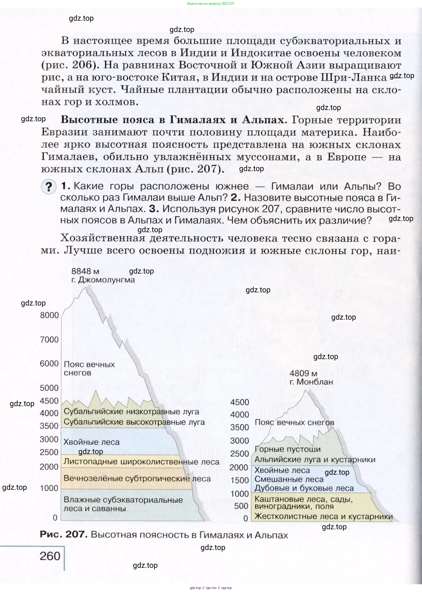 География, 7 класс Учебник, авторы: Коринская Валентина Александровна, Душина Ираида Владимировна, Щенев Владимир Андреевич, издательство Просвещение, Москва, 2022, зелёного цвета, страница 260