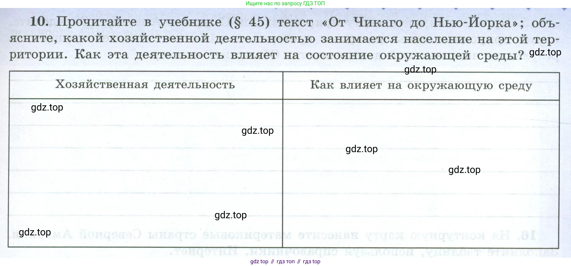 География, 7 класс Мой тренажёр, автор: Николина Вера Викторовна, издательство Просвещение, Москва, 2023, жёлтого цвета, страница 61, номер 10, Условие