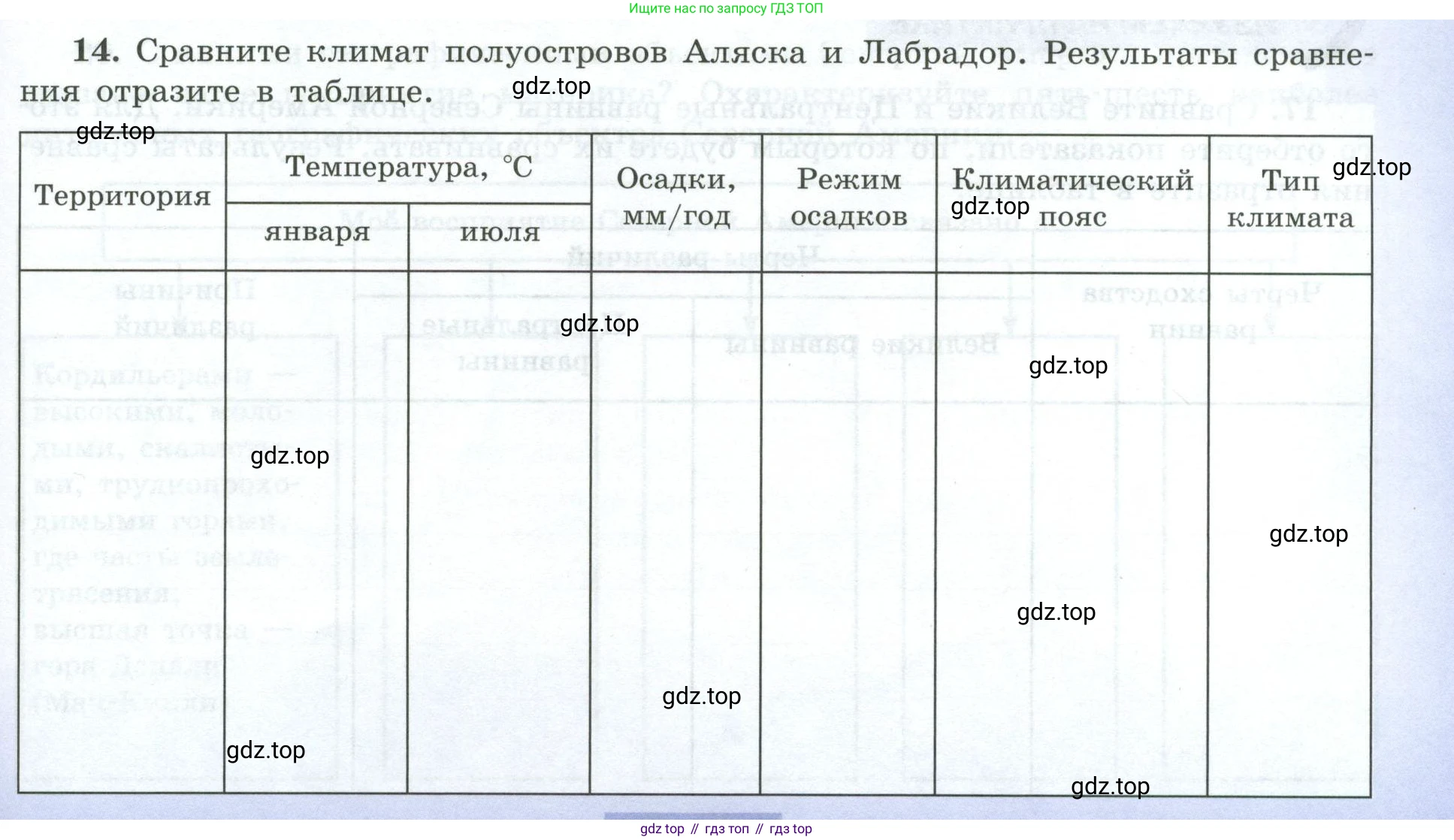 География, 7 класс Мой тренажёр, автор: Николина Вера Викторовна, издательство Просвещение, Москва, 2023, жёлтого цвета, страница 61, номер 14, Условие