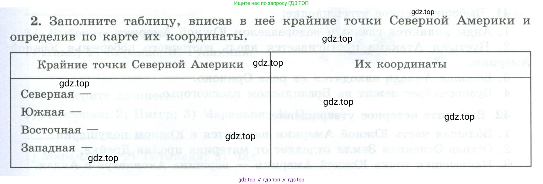 География, 7 класс Мой тренажёр, автор: Николина Вера Викторовна, издательство Просвещение, Москва, 2023, жёлтого цвета, страница 58, номер 2, Условие