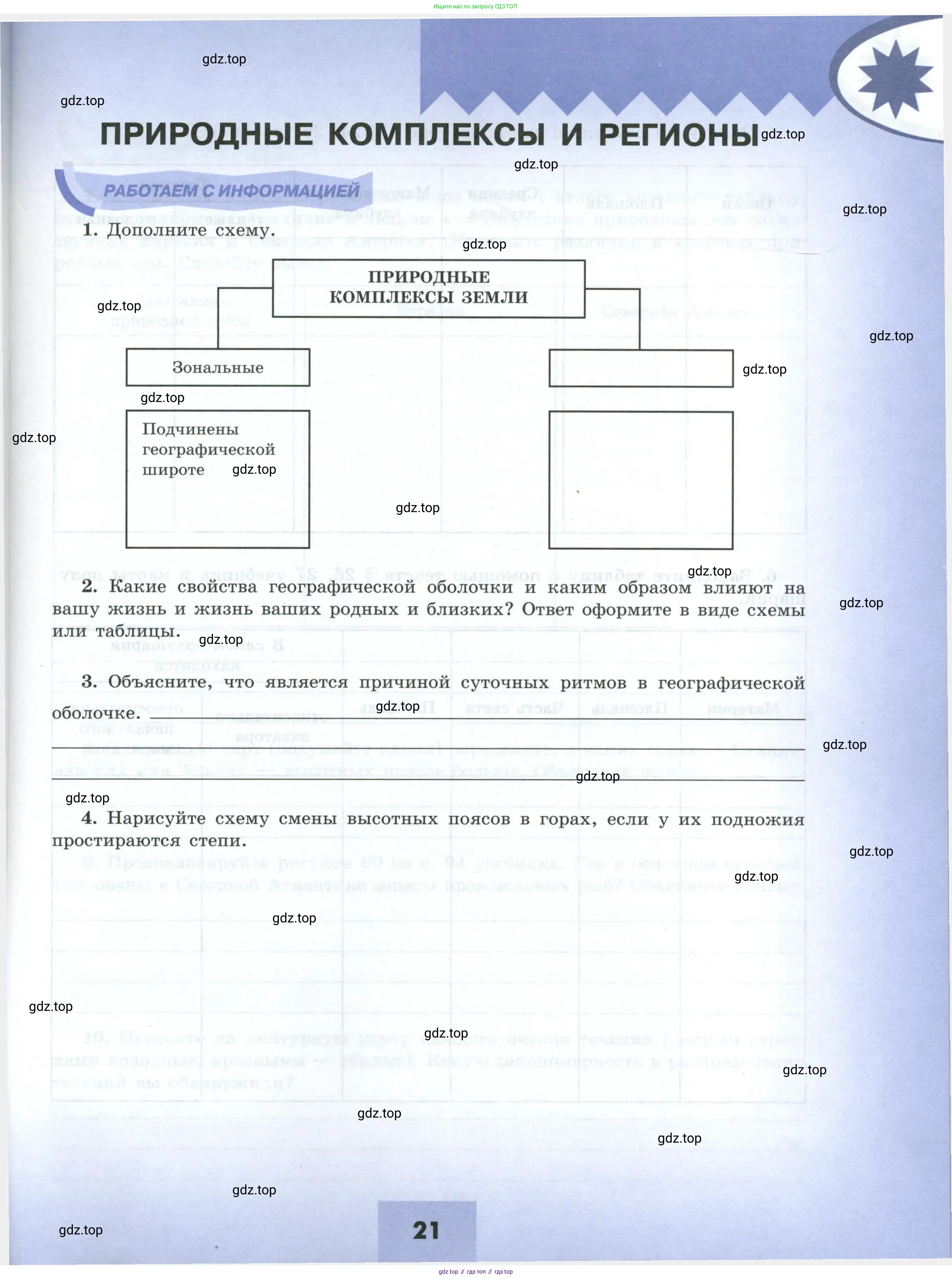 География, 7 класс Мой тренажёр, автор: Николина Вера Викторовна, издательство Просвещение, Москва, 2023, жёлтого цвета, страница 21