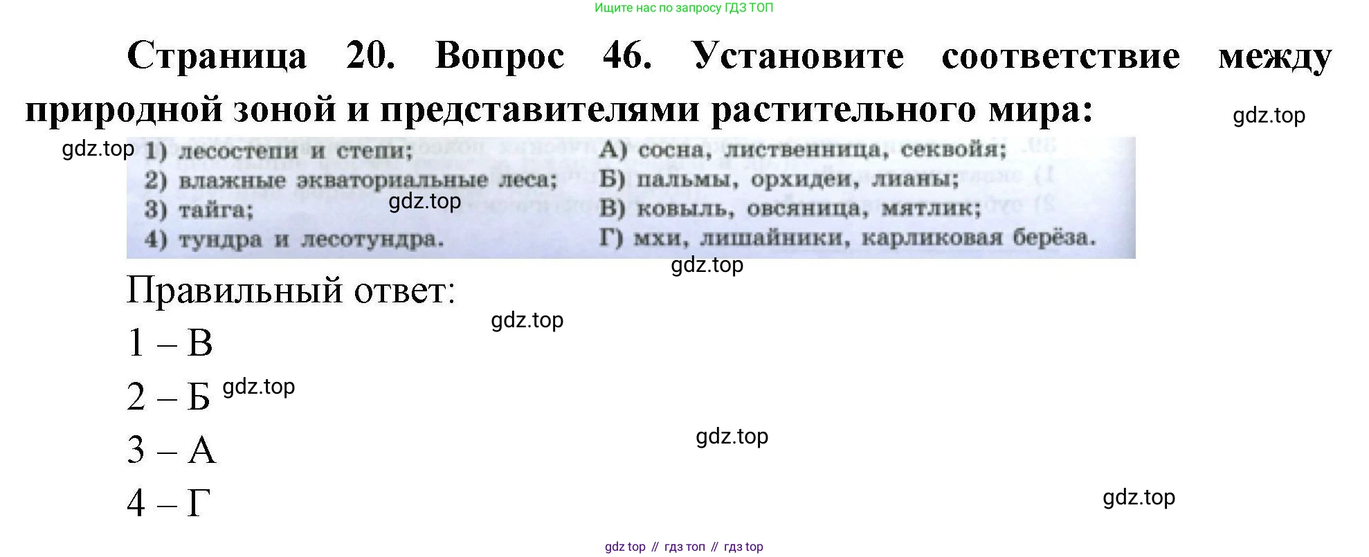 География, 7 класс Мой тренажёр, автор: Николина Вера Викторовна, издательство Просвещение, Москва, 2023, жёлтого цвета, страница 20, номер 46, Решение