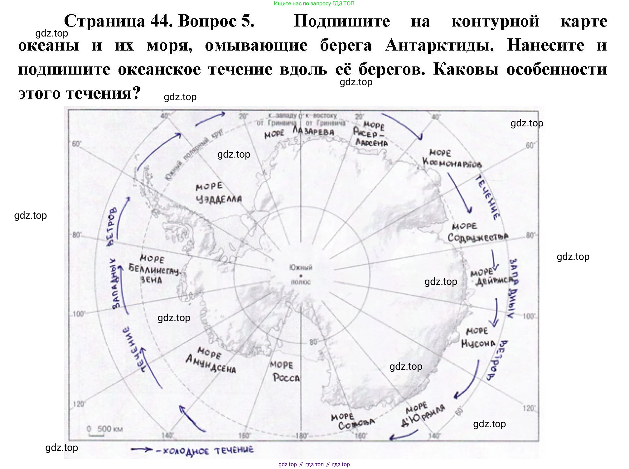 География, 7 класс Мой тренажёр, автор: Николина Вера Викторовна, издательство Просвещение, Москва, 2023, жёлтого цвета, страница 44, номер 5, Решение