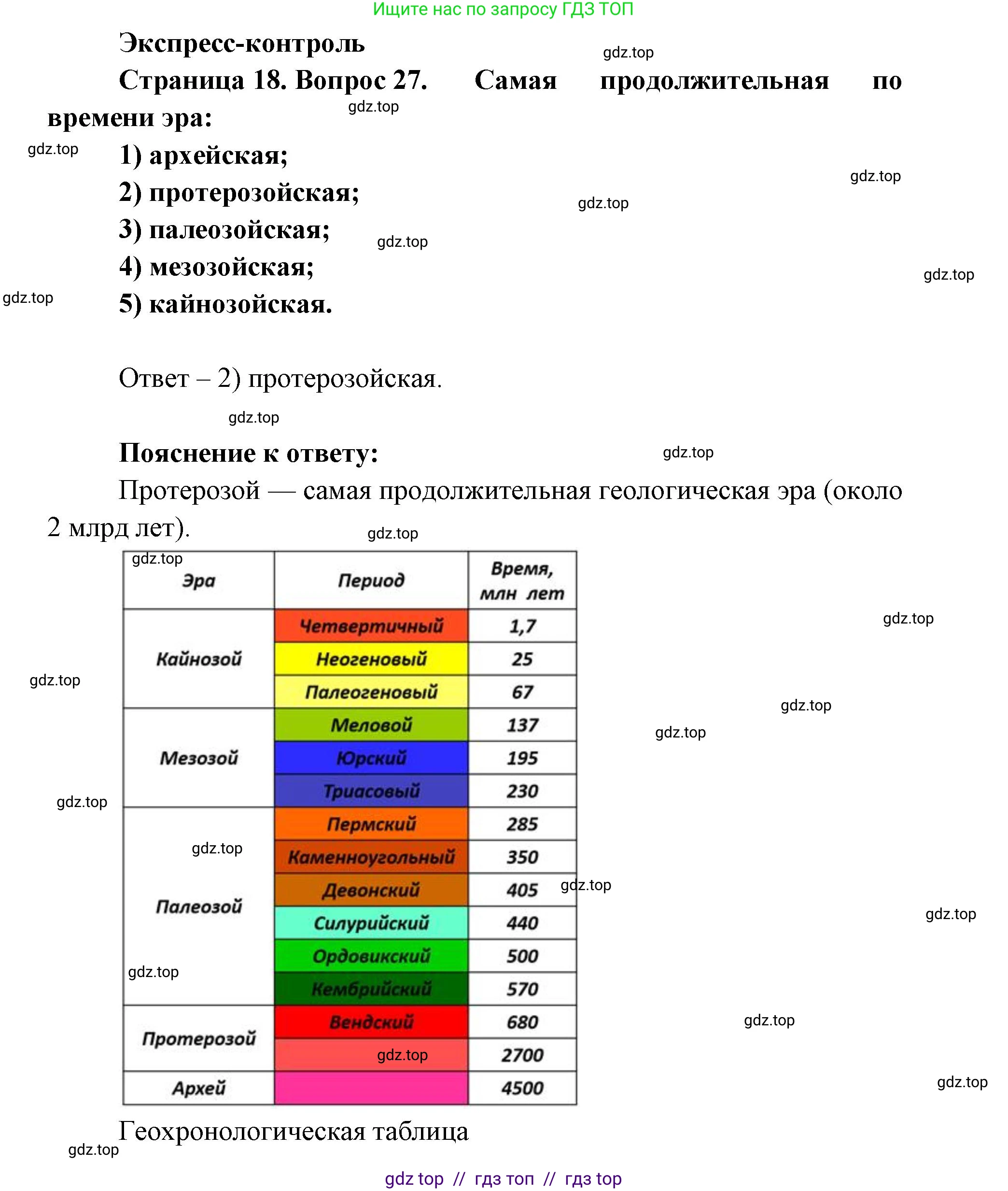 География, 7 класс Мой тренажёр, автор: Николина Вера Викторовна, издательство Просвещение, Москва, 2023, жёлтого цвета, страница 18, номер 27, Решение 2