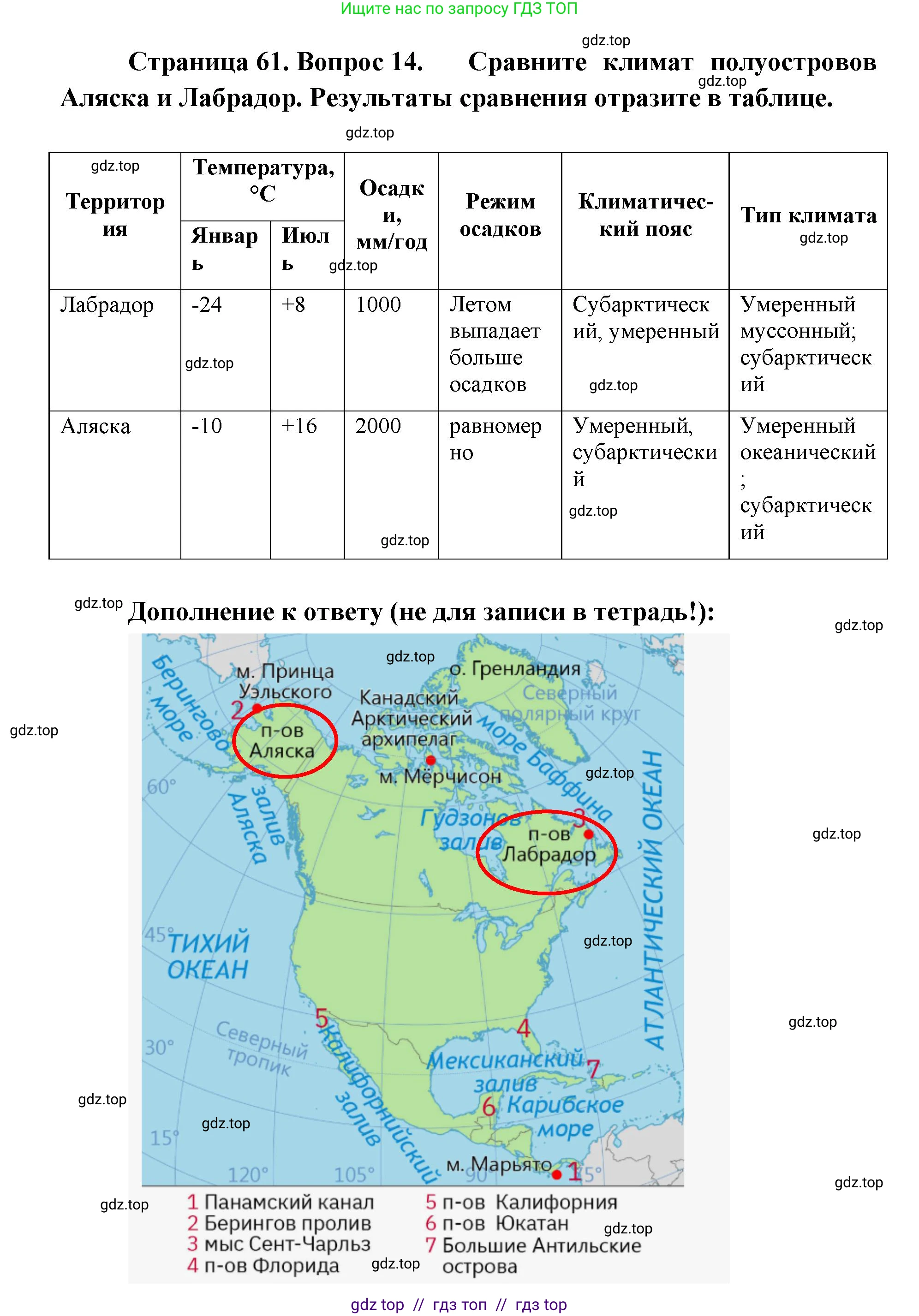 География, 7 класс Мой тренажёр, автор: Николина Вера Викторовна, издательство Просвещение, Москва, 2023, жёлтого цвета, страница 61, номер 14, Решение 2