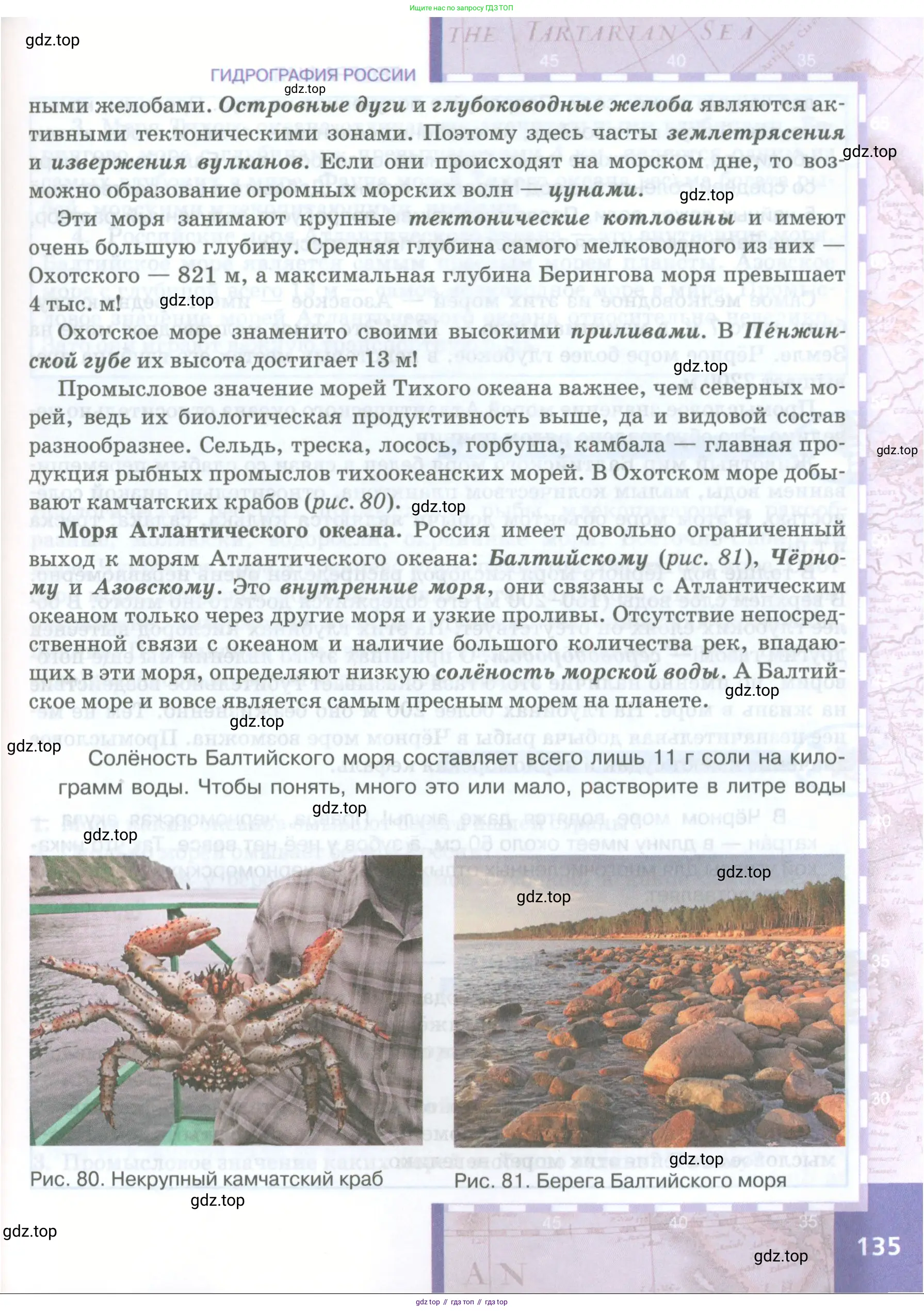География, 8 класс Учебник, авторы: Домогацких Евгений Михайлович, Алексеевский Николай Иванович, издательство Русское слово, Москва, жёлтого цвета, страница 135