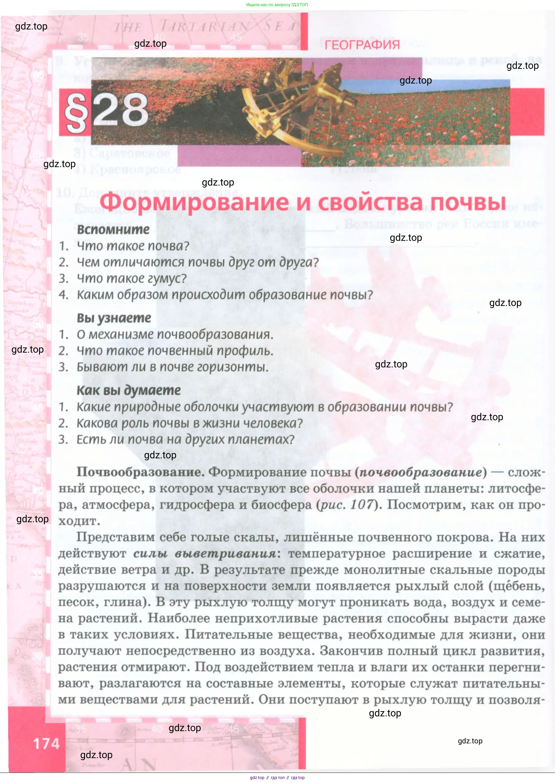 География, 8 класс Учебник, авторы: Домогацких Евгений Михайлович, Алексеевский Николай Иванович, издательство Русское слово, Москва, жёлтого цвета, страница 174