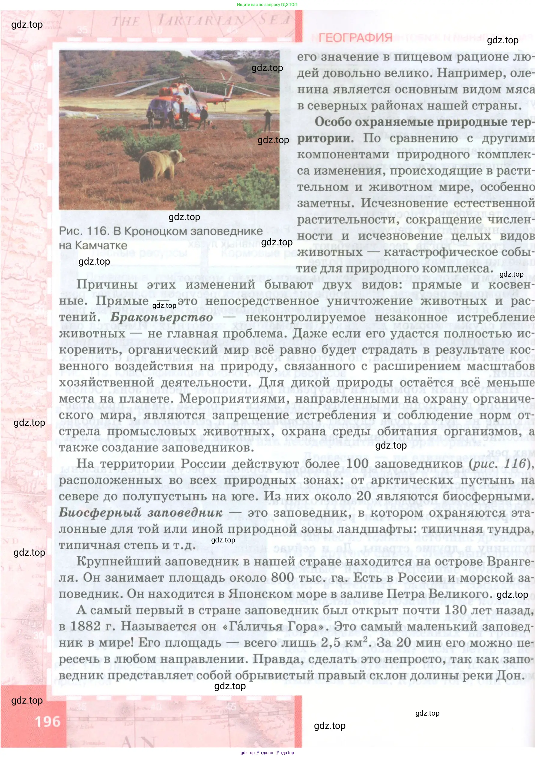 География, 8 класс Учебник, авторы: Домогацких Евгений Михайлович, Алексеевский Николай Иванович, издательство Русское слово, Москва, жёлтого цвета, страница 196