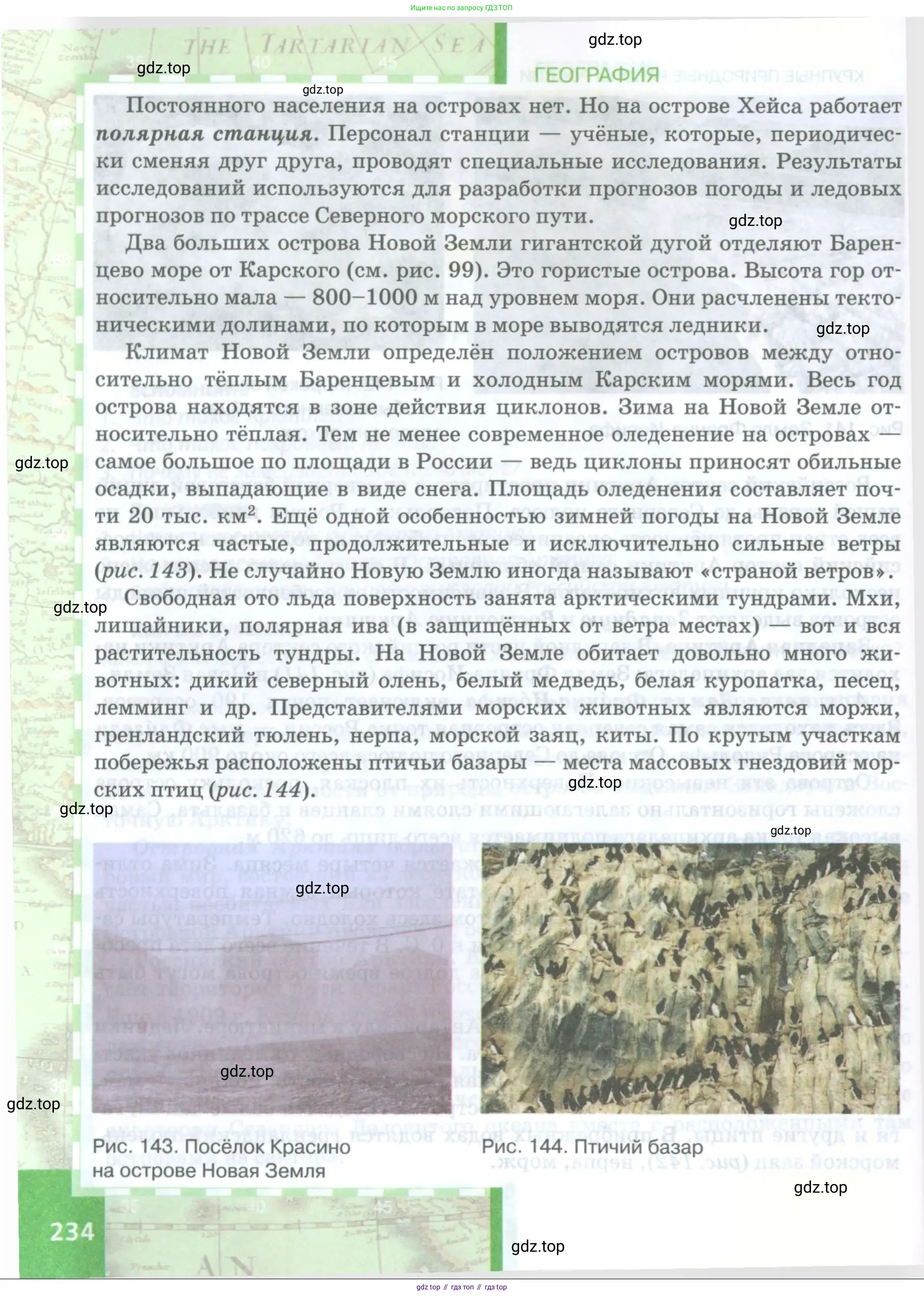 География, 8 класс Учебник, авторы: Домогацких Евгений Михайлович, Алексеевский Николай Иванович, издательство Русское слово, Москва, жёлтого цвета, страница 234