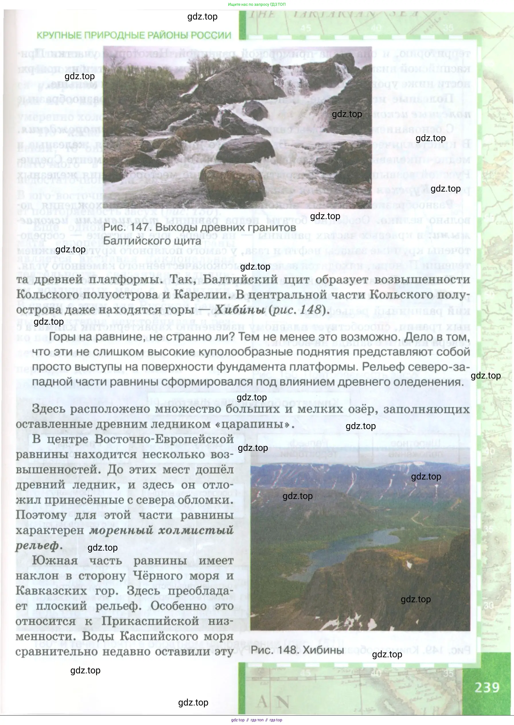 География, 8 класс Учебник, авторы: Домогацких Евгений Михайлович, Алексеевский Николай Иванович, издательство Русское слово, Москва, жёлтого цвета, страница 239