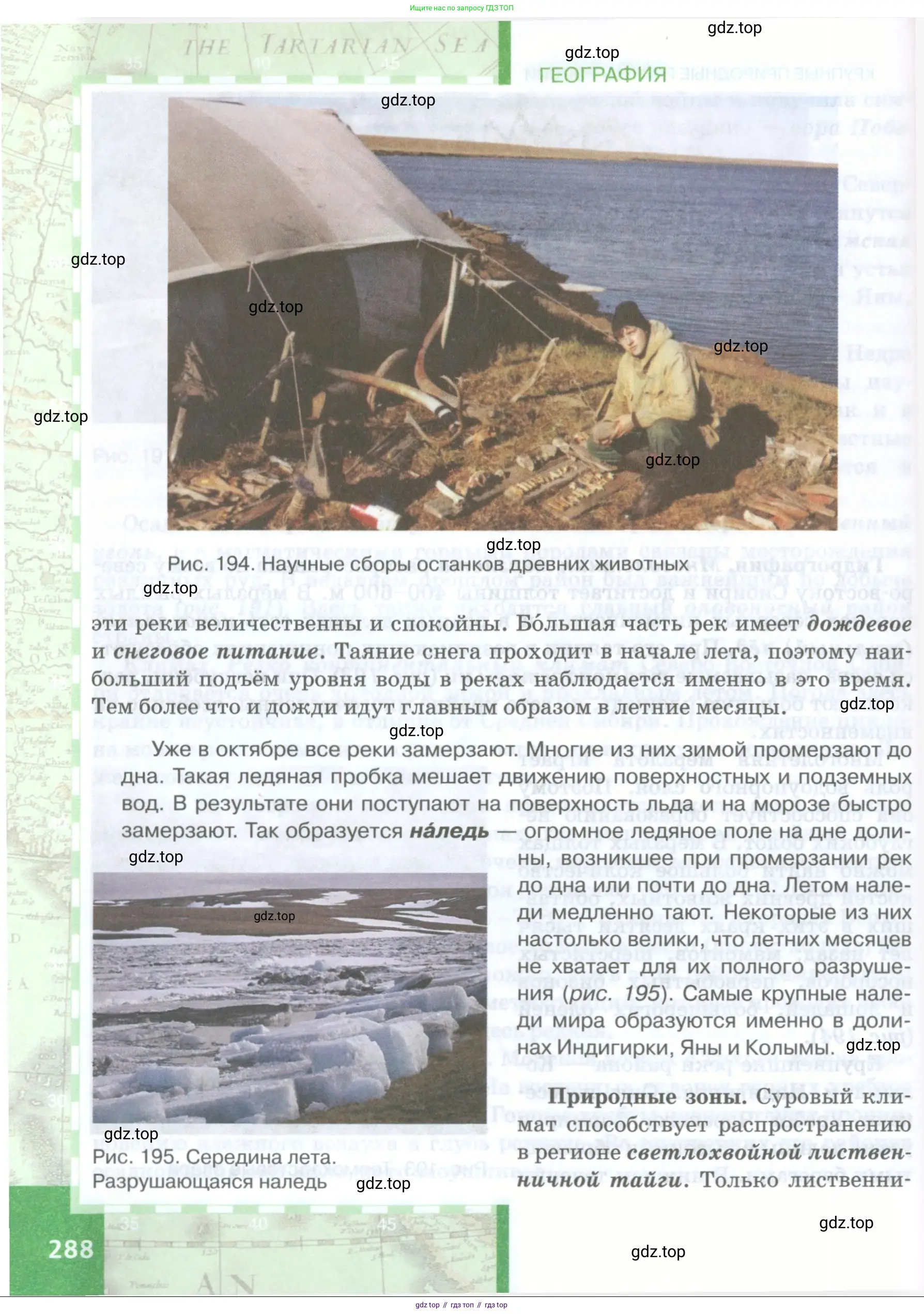 География, 8 класс Учебник, авторы: Домогацких Евгений Михайлович, Алексеевский Николай Иванович, издательство Русское слово, Москва, жёлтого цвета, страница 288