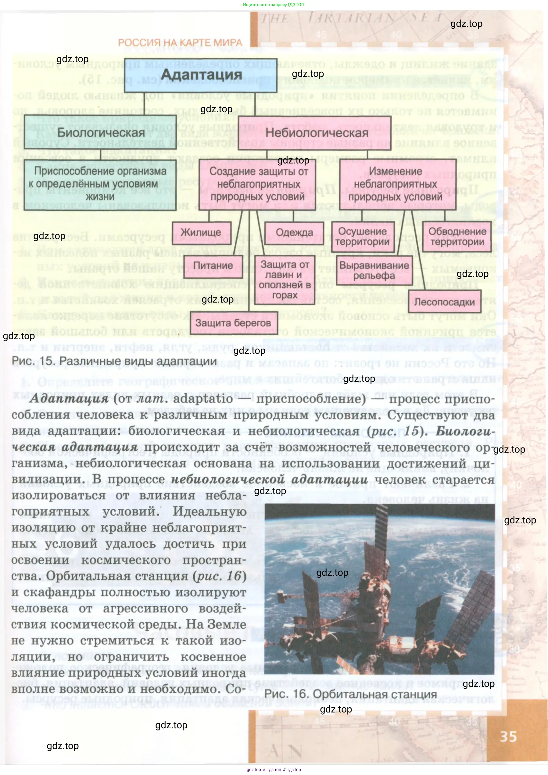 География, 8 класс Учебник, авторы: Домогацких Евгений Михайлович, Алексеевский Николай Иванович, издательство Русское слово, Москва, жёлтого цвета, страница 35