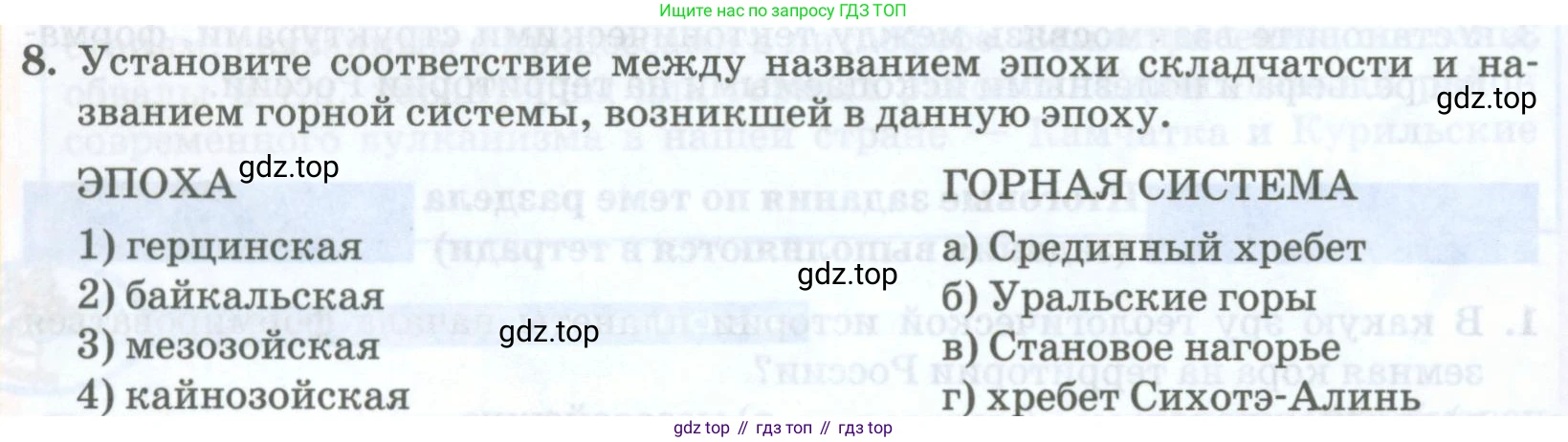 География, 8 класс Учебник, авторы: Домогацких Евгений Михайлович, Алексеевский Николай Иванович, издательство Русское слово, Москва, жёлтого цвета, страница 94, номер 8, Условие