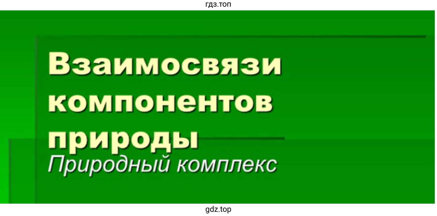 Слайд 1. Взаимосвязи компонентов природы