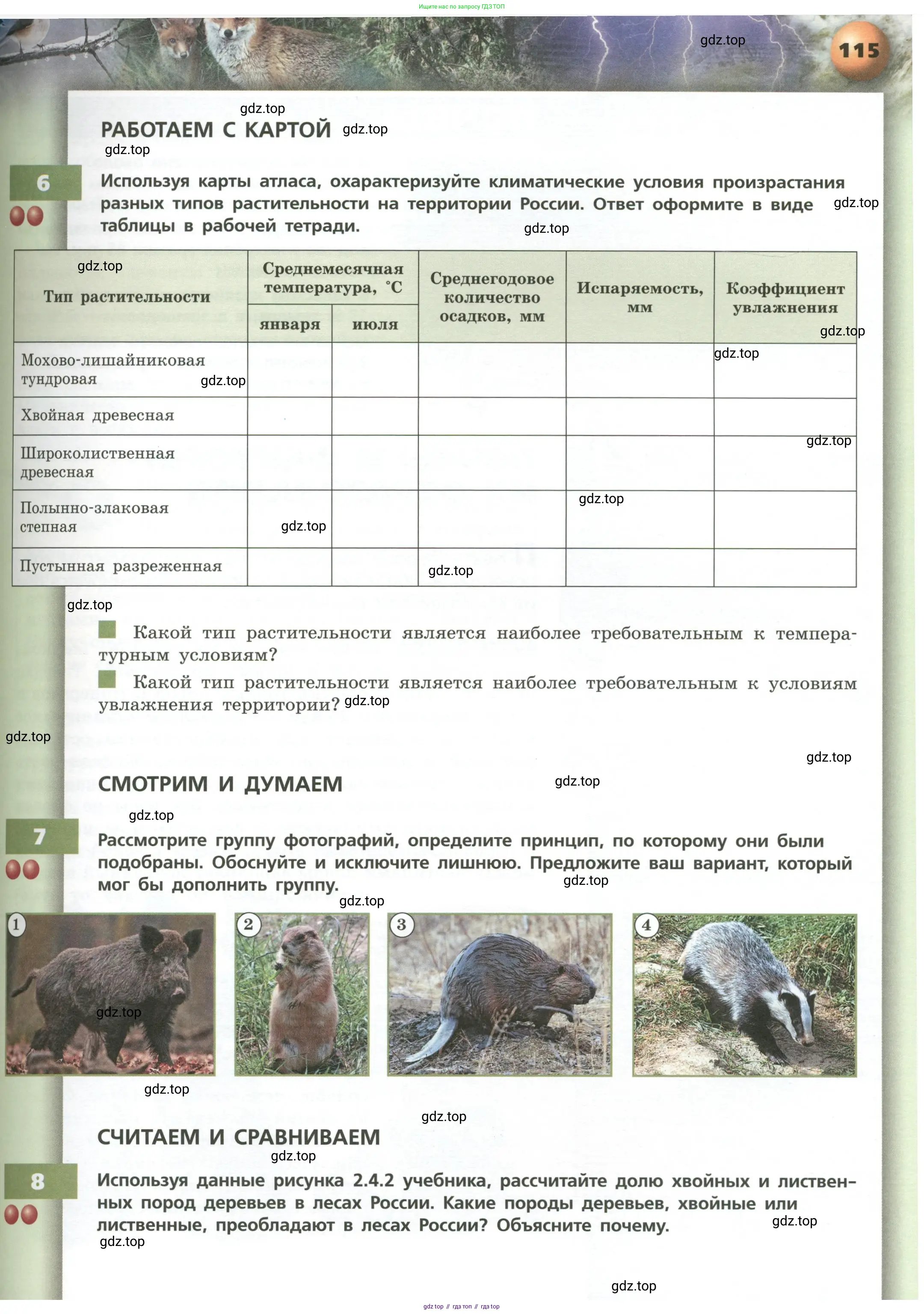 География, 8 класс Учебник, авторы: Дронов Виктор Павлович, Савельева Людмила Евгеньевна, издательство Просвещение, Москва, 2023, бирюзового цвета, страница 115