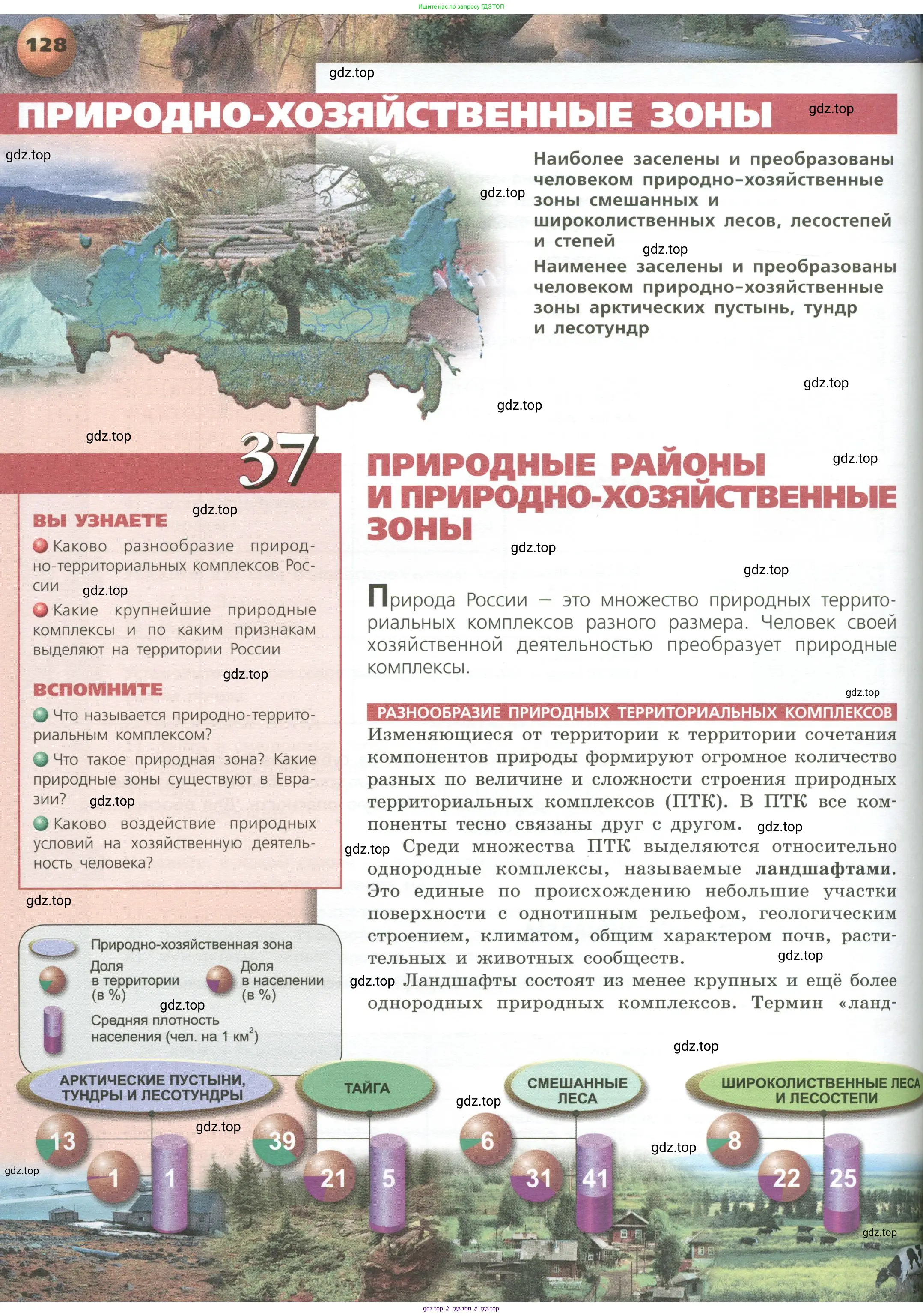 География, 8 класс Учебник, авторы: Дронов Виктор Павлович, Савельева Людмила Евгеньевна, издательство Просвещение, Москва, 2023, бирюзового цвета, страница 128