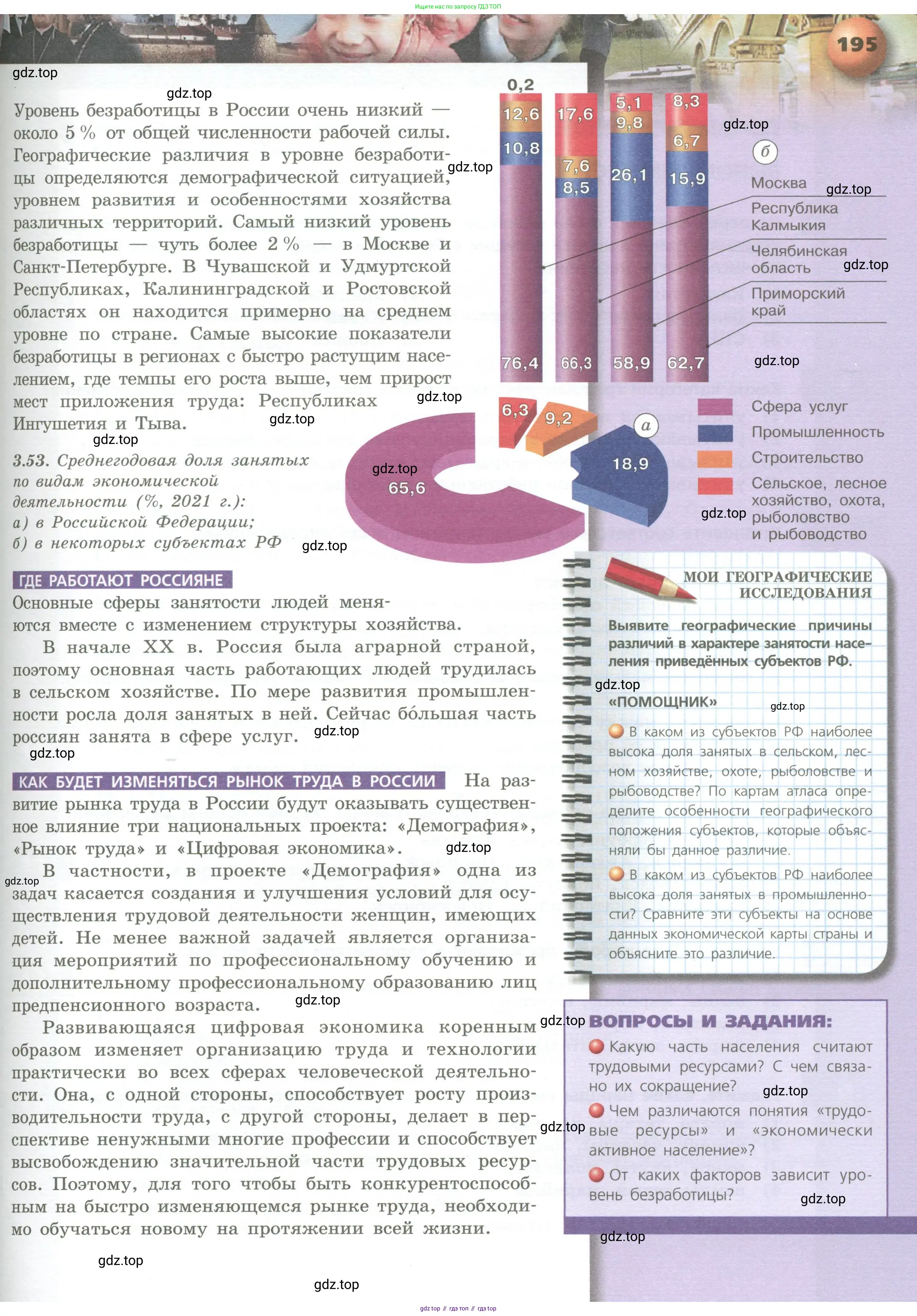 География, 8 класс Учебник, авторы: Дронов Виктор Павлович, Савельева Людмила Евгеньевна, издательство Просвещение, Москва, 2023, бирюзового цвета, страница 195