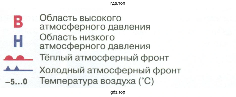 Рисунок 2. На карте видно, что к Москве с западной стороны приближается тёплый атмосферный фронт (обозначен красной линией с полукружиями), который движется в восточном направлении.
