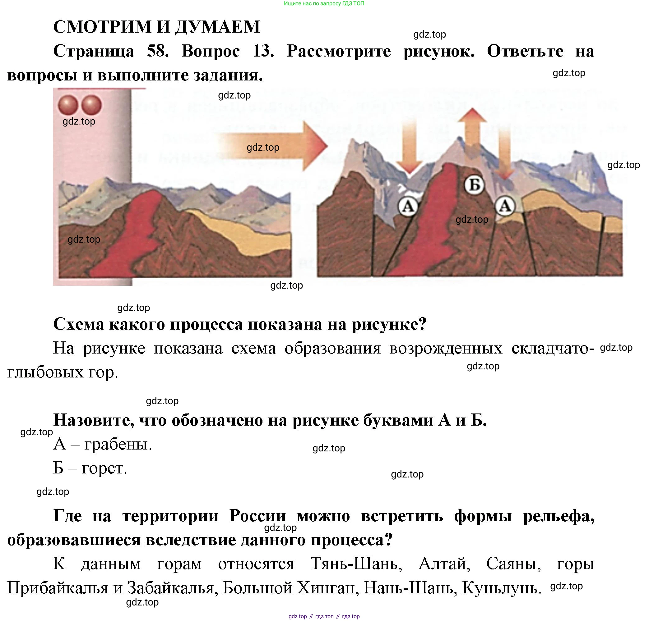 География, 8 класс Учебник, авторы: Дронов Виктор Павлович, Савельева Людмила Евгеньевна, издательство Просвещение, Москва, 2023, бирюзового цвета, страница 58, номер 13, Решение