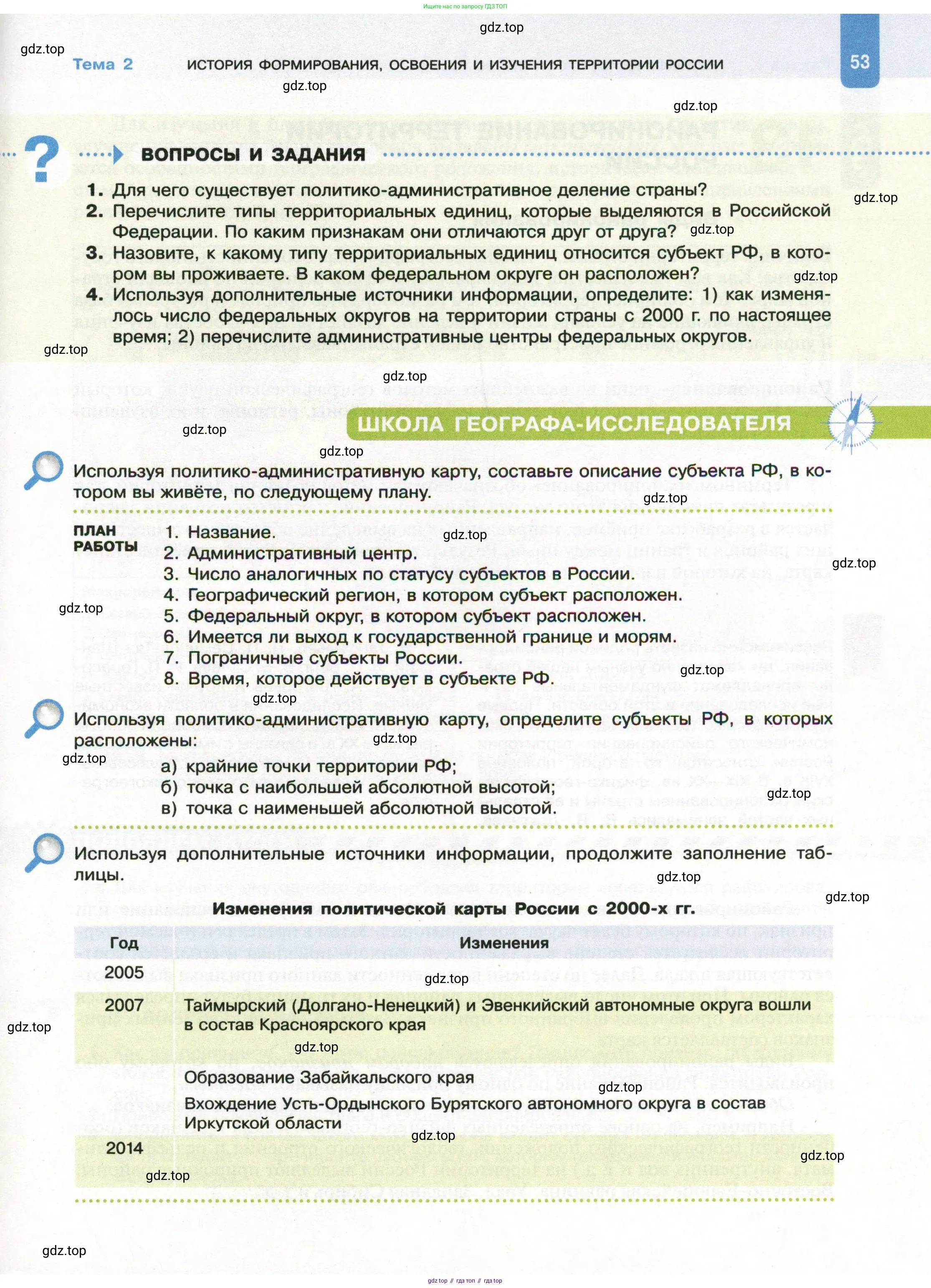 География, 8 класс Учебник, авторы: Пятунин Владимир Борисович, Таможняя Елена Александровна, издательство Просвещение, Москва, 2021, оранжевого цвета, страница 53