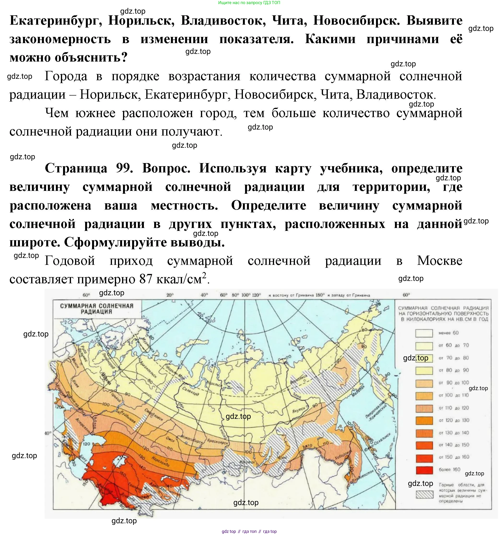 ГДЗ География, 8 класс Учебник, авторы: Пятунин Владимир Борисович, Таможняя Елена Александровна, издательство Просвещение, Москва, 2021, оранжевого цвета, страница 99, Решение (продолжение 2)