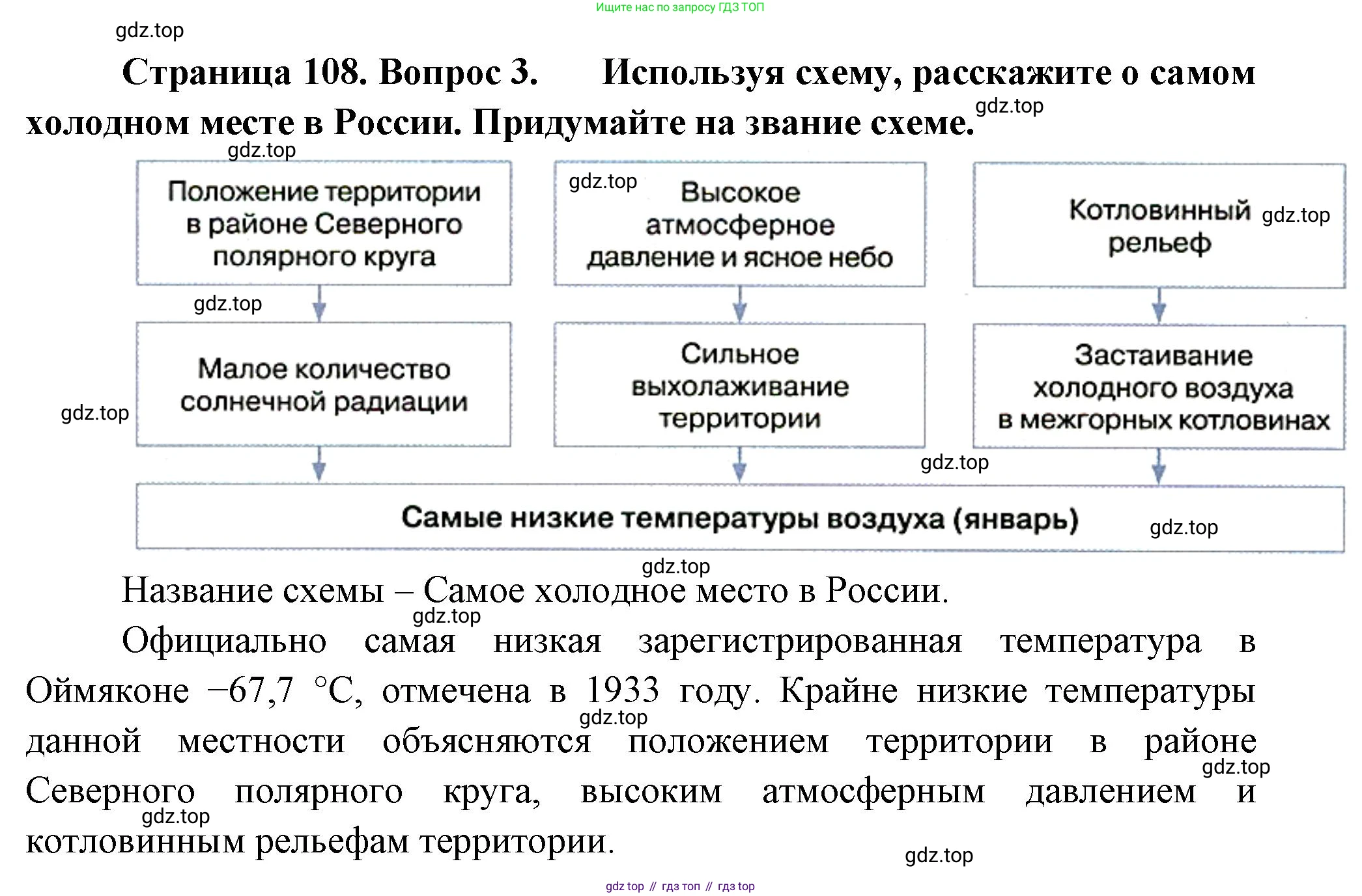 ГДЗ География, 8 класс Учебник, авторы: Пятунин Владимир Борисович, Таможняя Елена Александровна, издательство Просвещение, Москва, 2021, оранжевого цвета, страница 108, номер 3, Решение