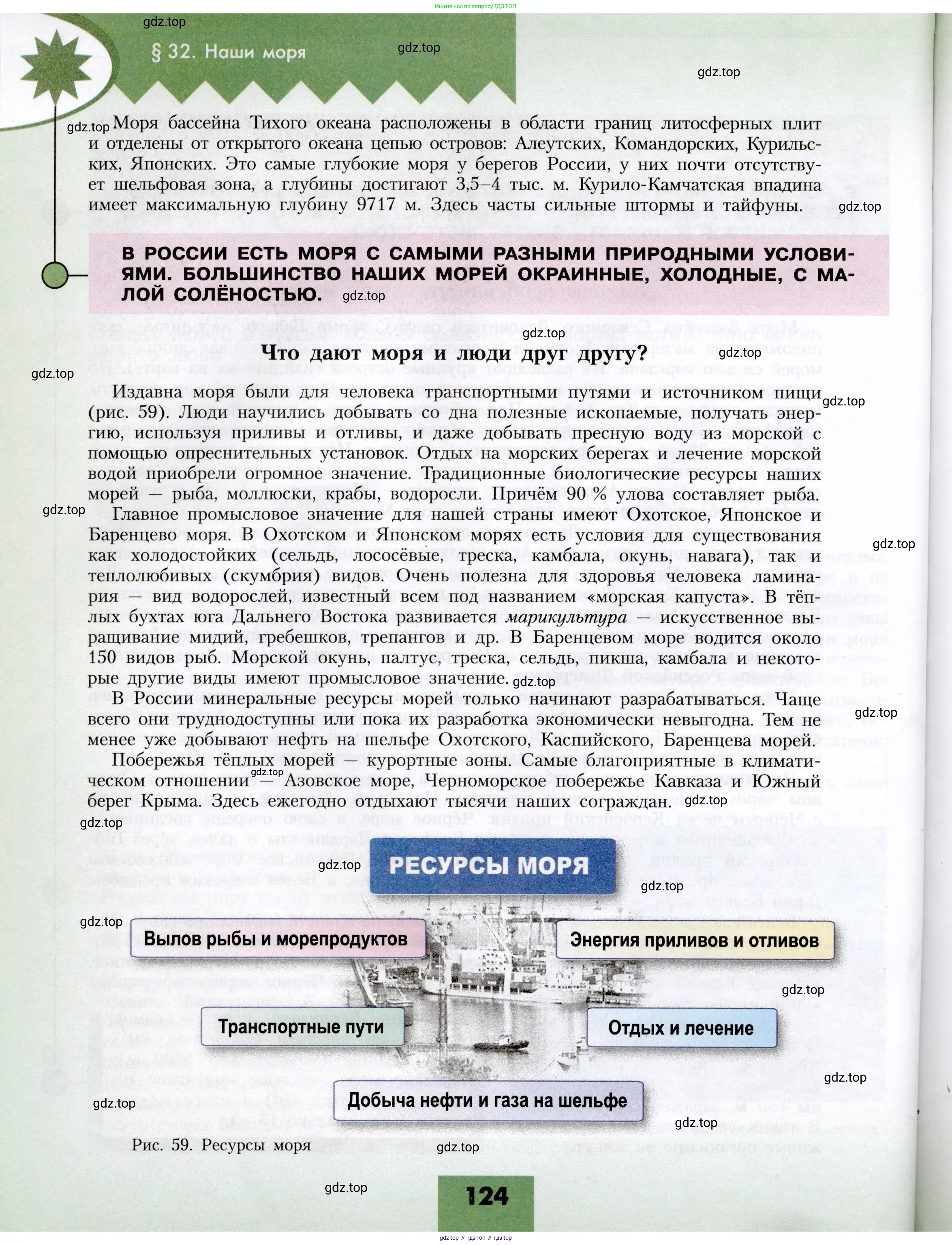 География, 8 класс Учебник, авторы: Алексеев Александр Иванович, Николина Вера Викторовна, Липкина Елена Карловна, Болысов Сергей Иванович, Кузнецова Галина Юрьевна, издательство Просвещение, Москва, 2023, жёлтого цвета, страница 124