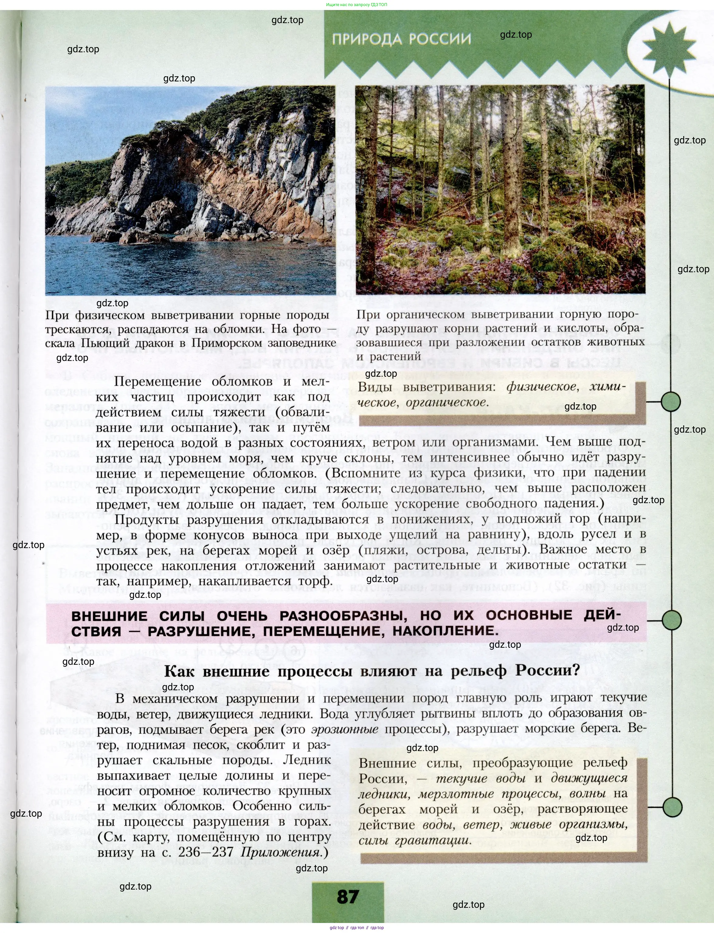 География, 8 класс Учебник, авторы: Алексеев Александр Иванович, Николина Вера Викторовна, Липкина Елена Карловна, Болысов Сергей Иванович, Кузнецова Галина Юрьевна, издательство Просвещение, Москва, 2023, жёлтого цвета, страница 87