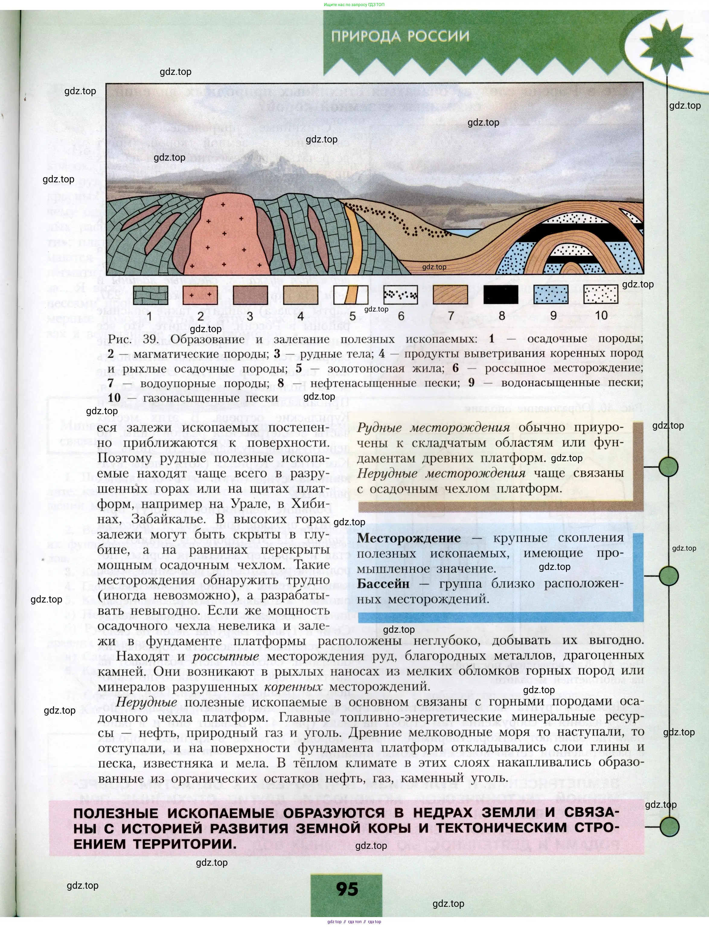 География, 8 класс Учебник, авторы: Алексеев Александр Иванович, Николина Вера Викторовна, Липкина Елена Карловна, Болысов Сергей Иванович, Кузнецова Галина Юрьевна, издательство Просвещение, Москва, 2023, жёлтого цвета, страница 95