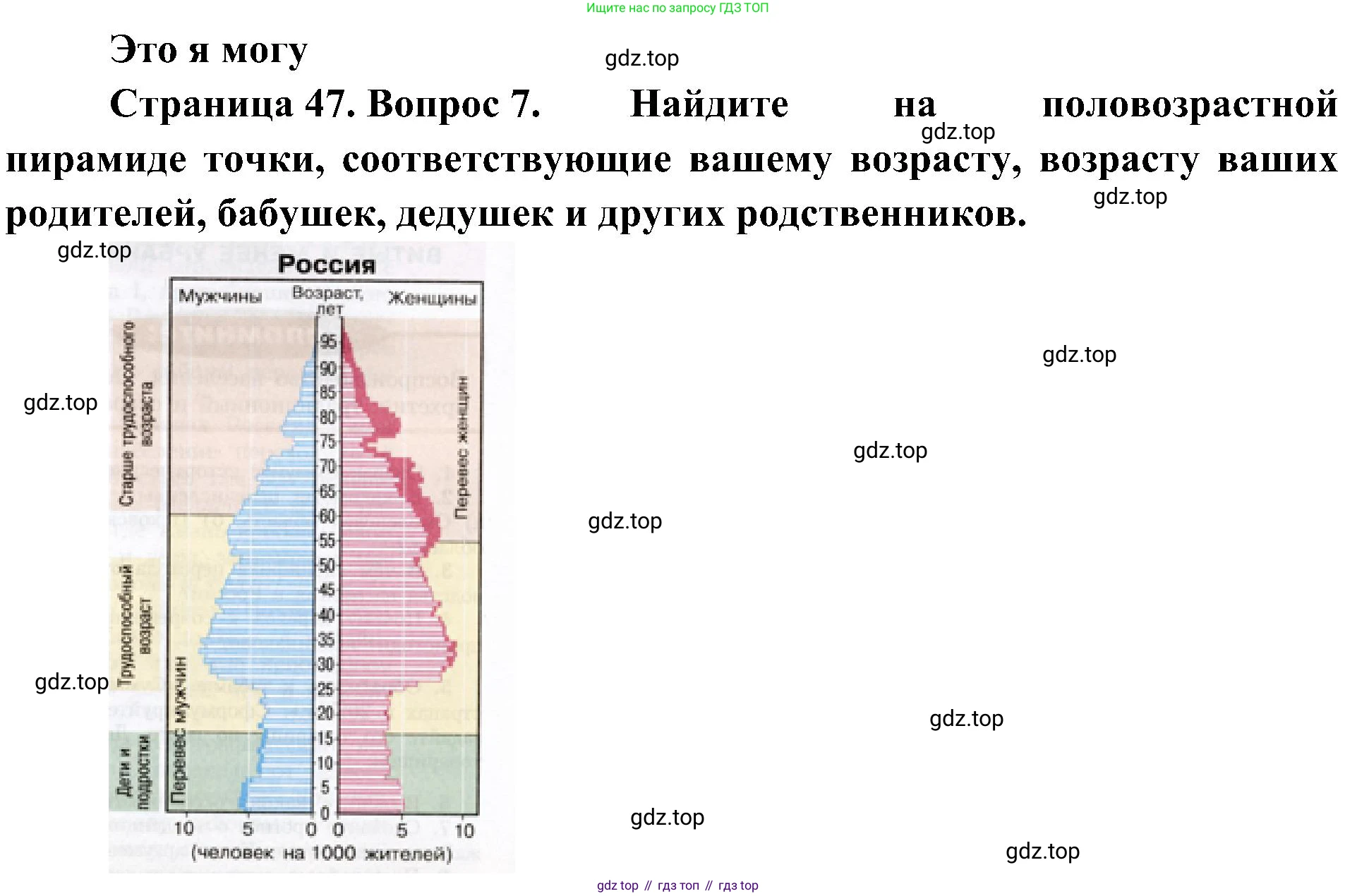 География, 8 класс Учебник, авторы: Алексеев Александр Иванович, Николина Вера Викторовна, Липкина Елена Карловна, Болысов Сергей Иванович, Кузнецова Галина Юрьевна, издательство Просвещение, Москва, 2023, жёлтого цвета, страница 47, номер 7, Решение