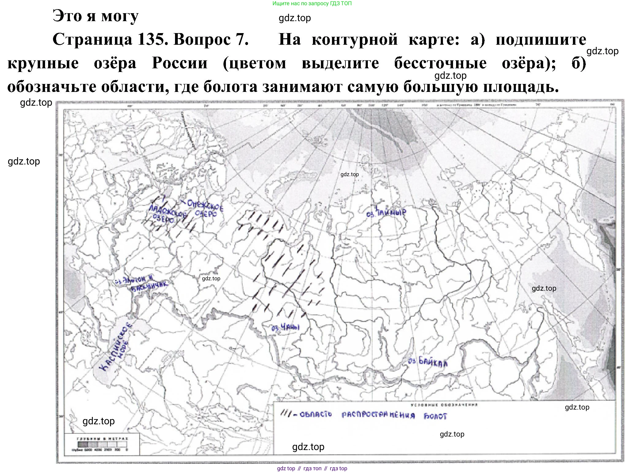 География, 8 класс Учебник, авторы: Алексеев Александр Иванович, Николина Вера Викторовна, Липкина Елена Карловна, Болысов Сергей Иванович, Кузнецова Галина Юрьевна, издательство Просвещение, Москва, 2023, жёлтого цвета, страница 135, номер 7, Решение