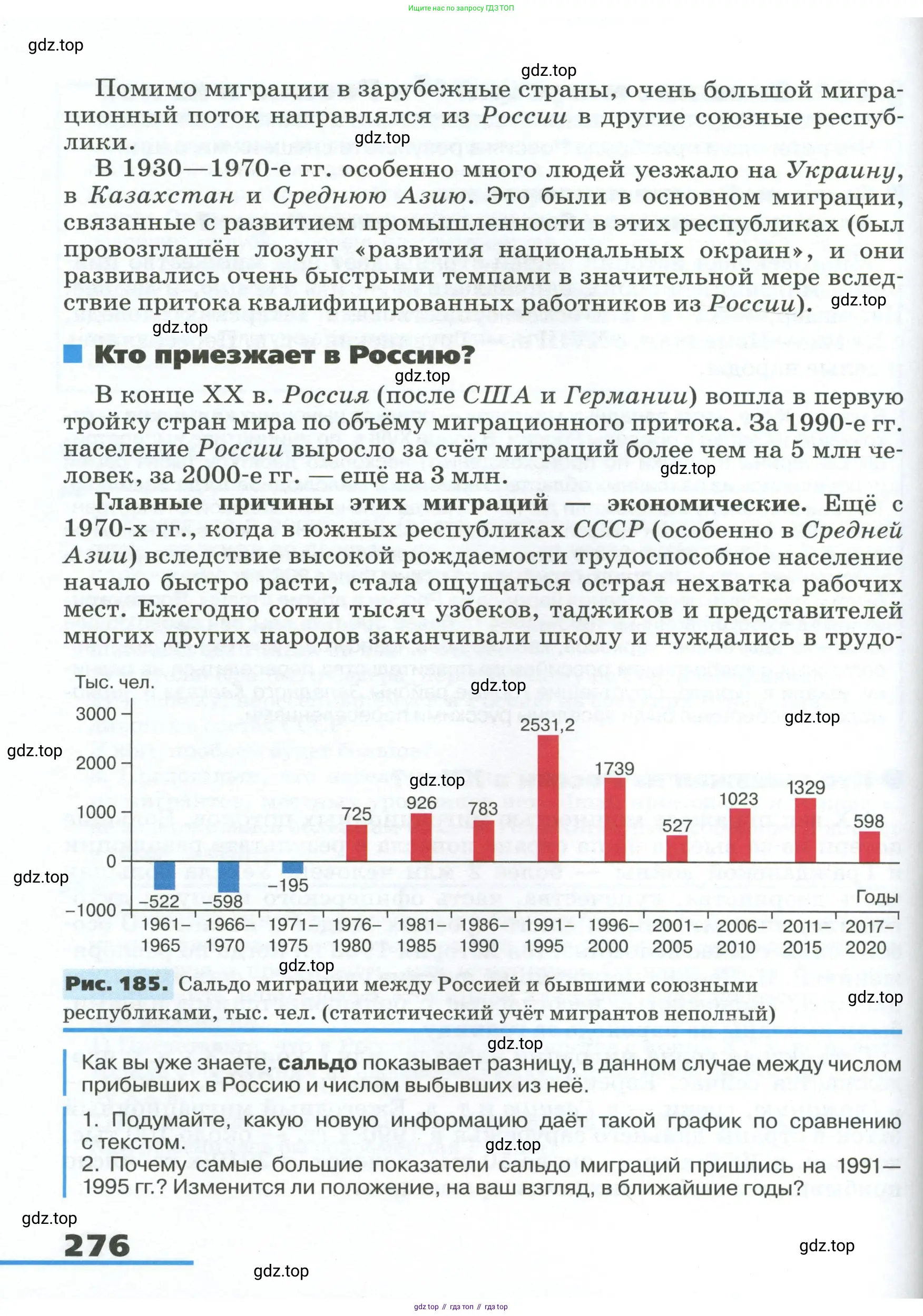 География, 8 класс Учебник, авторы: Алексеев Александр Иванович, Низовцев Вячеслав Алексеевич, Ким Эльвира Васильевна, Кузнецова Галина Юрьевна, Лисенкова Галина Яковлевна, Сиротин Владимир Иванович, издательство Просвещение, Москва, 2023, белого цвета, страница 276