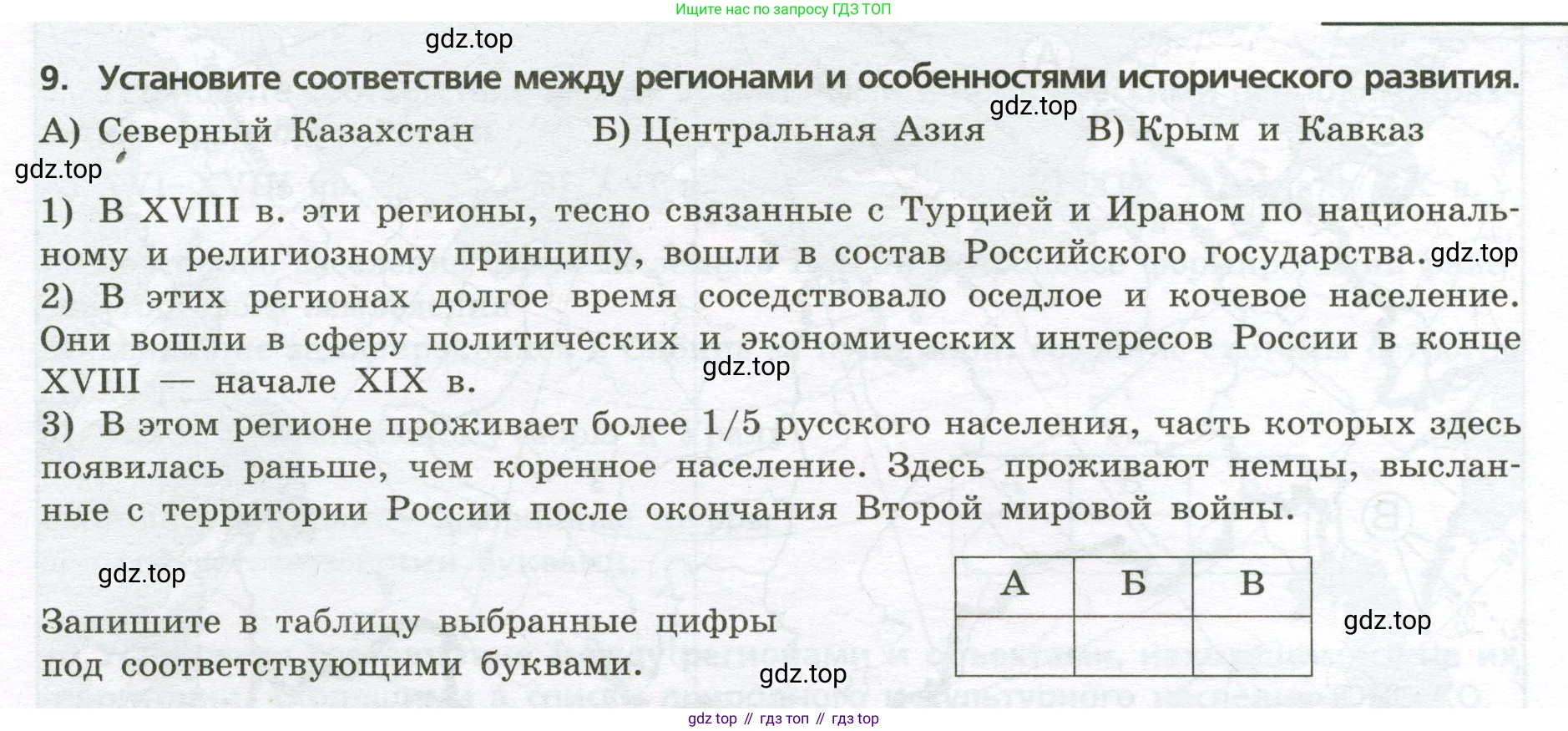 ГДЗ География, 8 класс Проверочные работы, авторы: Бондарева Мария Владимировна, Шидловский Игорь Михайлович, издательство Просвещение, Москва, 2023, жёлтого цвета, страница 5, номер 9, Условие