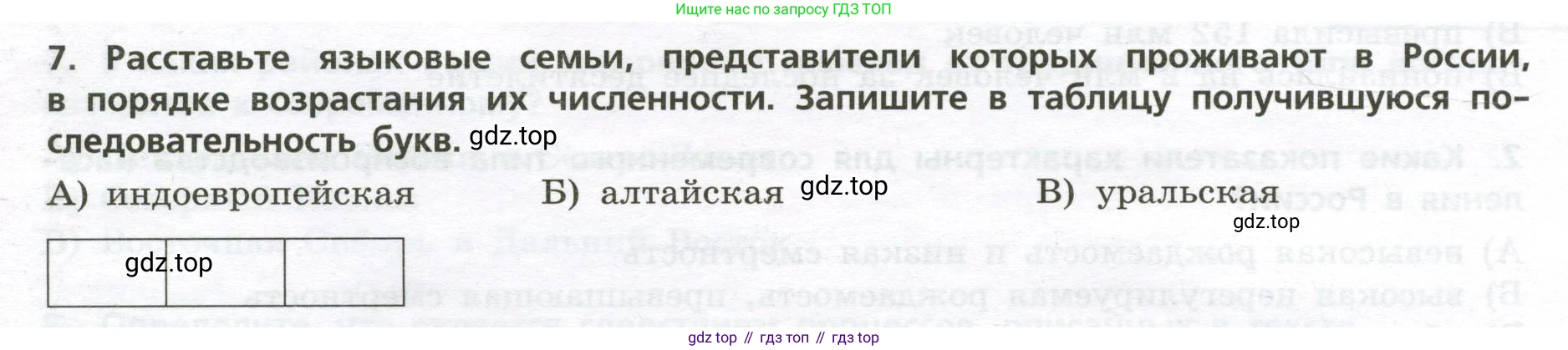 ГДЗ География, 8 класс Проверочные работы, авторы: Бондарева Мария Владимировна, Шидловский Игорь Михайлович, издательство Просвещение, Москва, 2023, жёлтого цвета, страница 9, номер 7, Условие