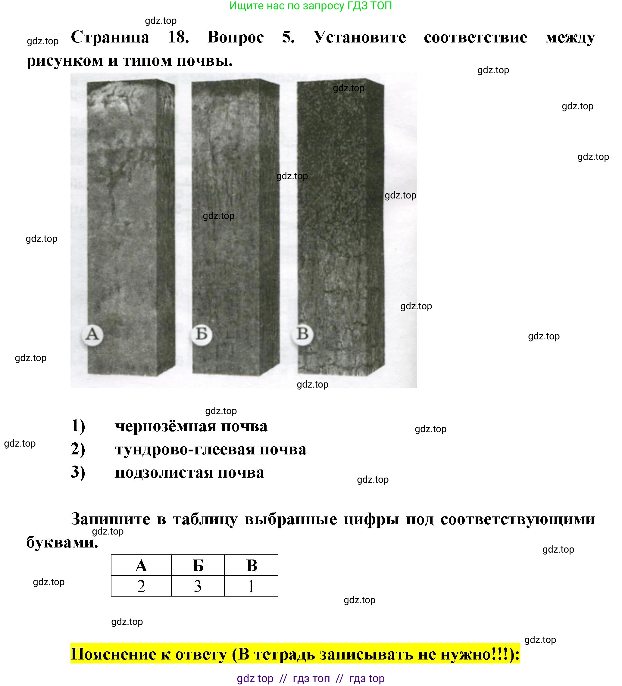 География, 8 класс Проверочные работы, авторы: Бондарева Мария Владимировна, Шидловский Игорь Михайлович, издательство Просвещение, Москва, 2023, жёлтого цвета, страница 18, номер 5, Решение 2