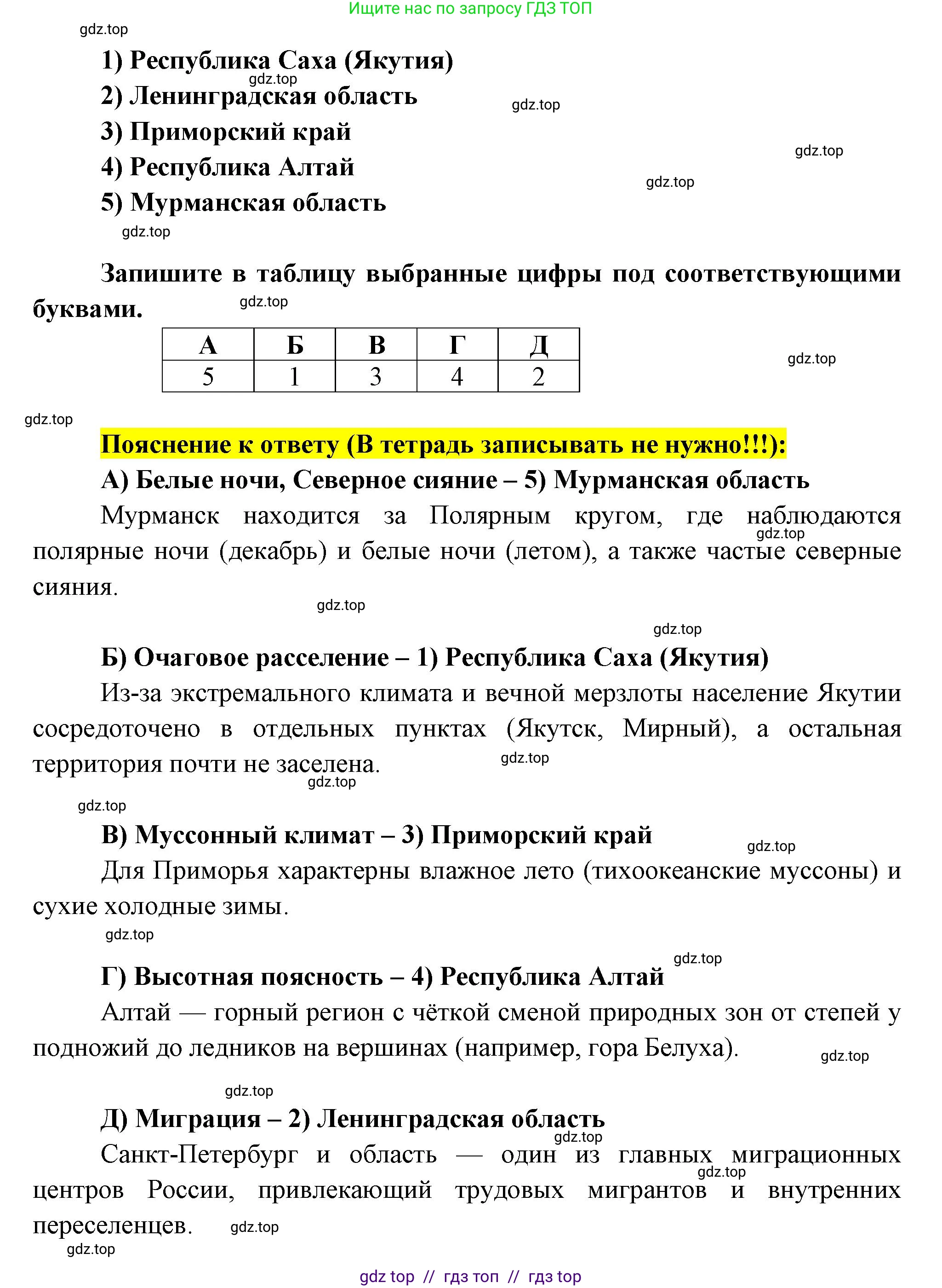 География, 8 класс Проверочные работы, авторы: Бондарева Мария Владимировна, Шидловский Игорь Михайлович, издательство Просвещение, Москва, 2023, жёлтого цвета, страница 29, номер 8, Решение 2 (продолжение 2)