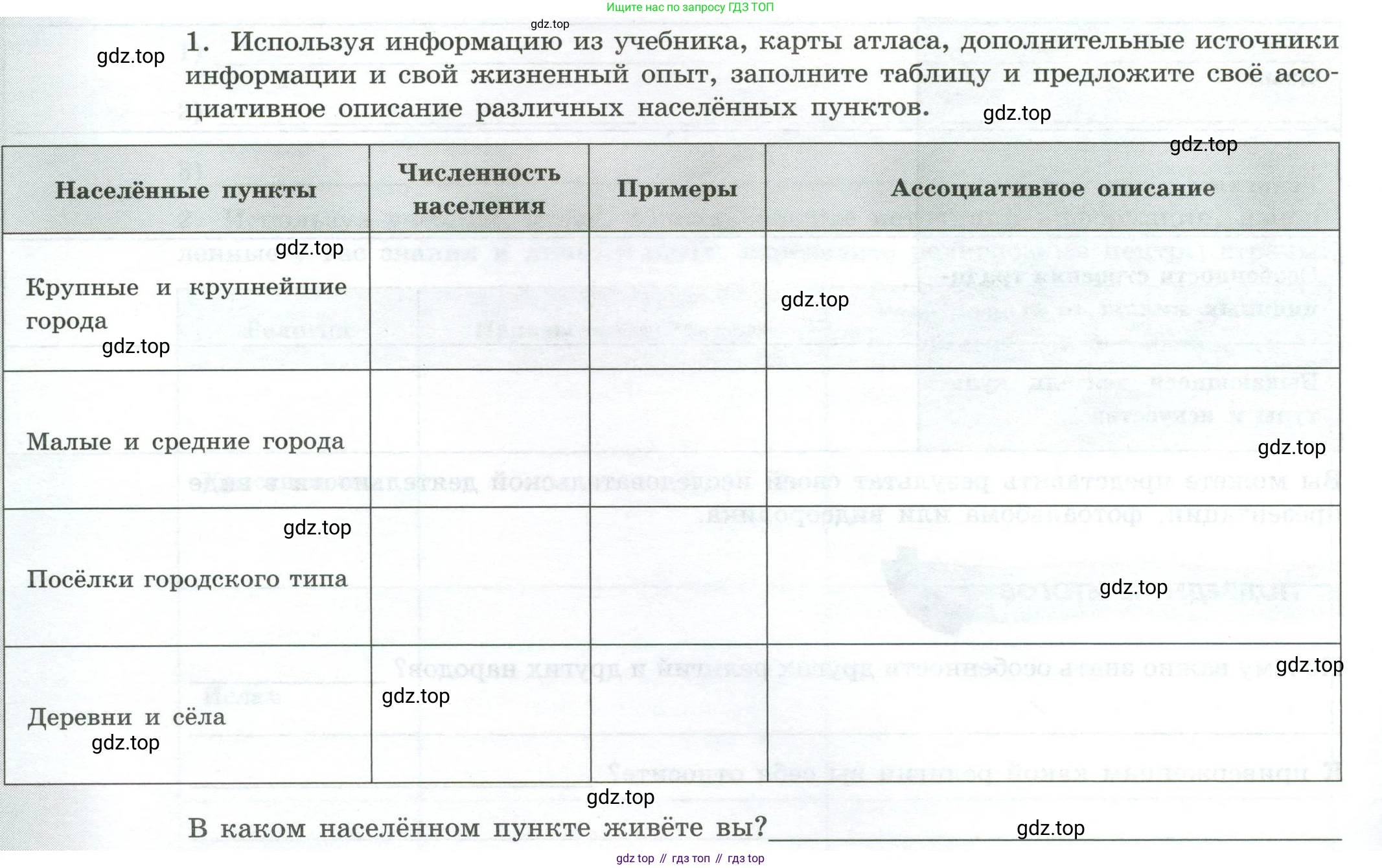 ГДЗ География, 8 класс Практические работы, автор: Дубинина Софья Петровна, издательство Просвещение, Москва, 2023, жёлтого цвета, страница 24, номер 1, Условие