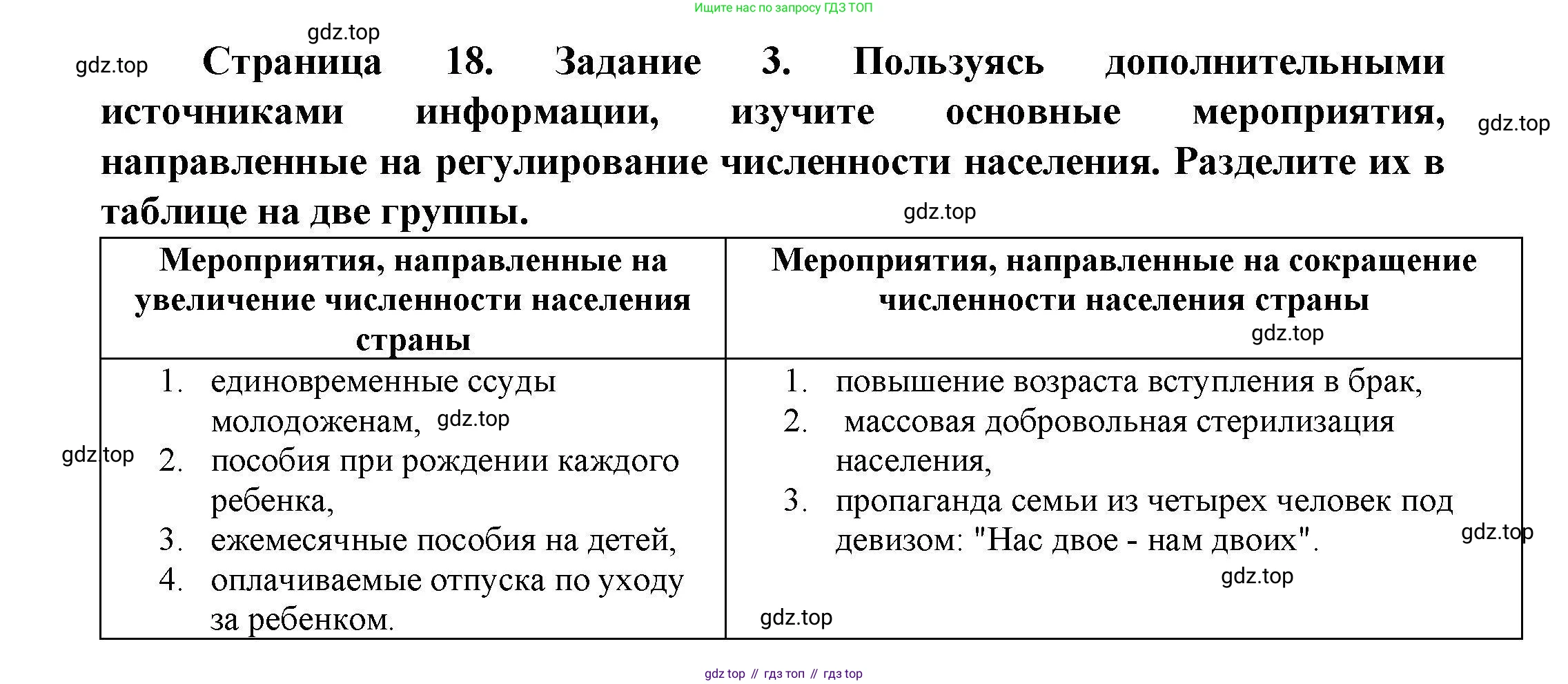 ГДЗ География, 8 класс Практические работы, автор: Дубинина Софья Петровна, издательство Просвещение, Москва, 2023, жёлтого цвета, страница 18, номер 3, Решение