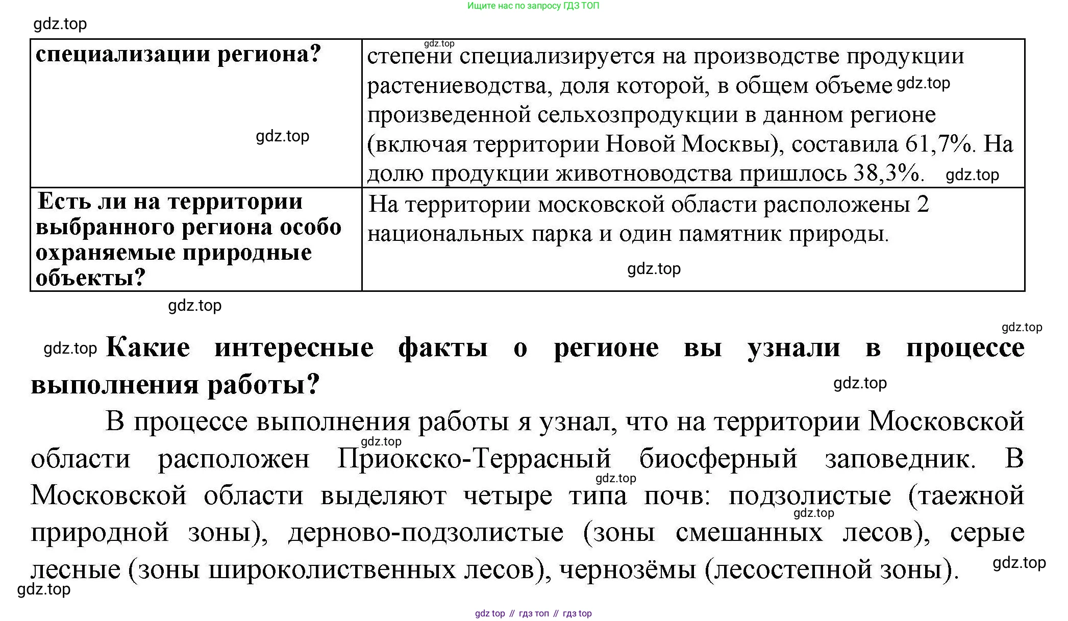 ГДЗ География, 8 класс Практические работы, автор: Дубинина Софья Петровна, издательство Просвещение, Москва, 2023, жёлтого цвета, страница 43, номер 1, Решение (продолжение 2)