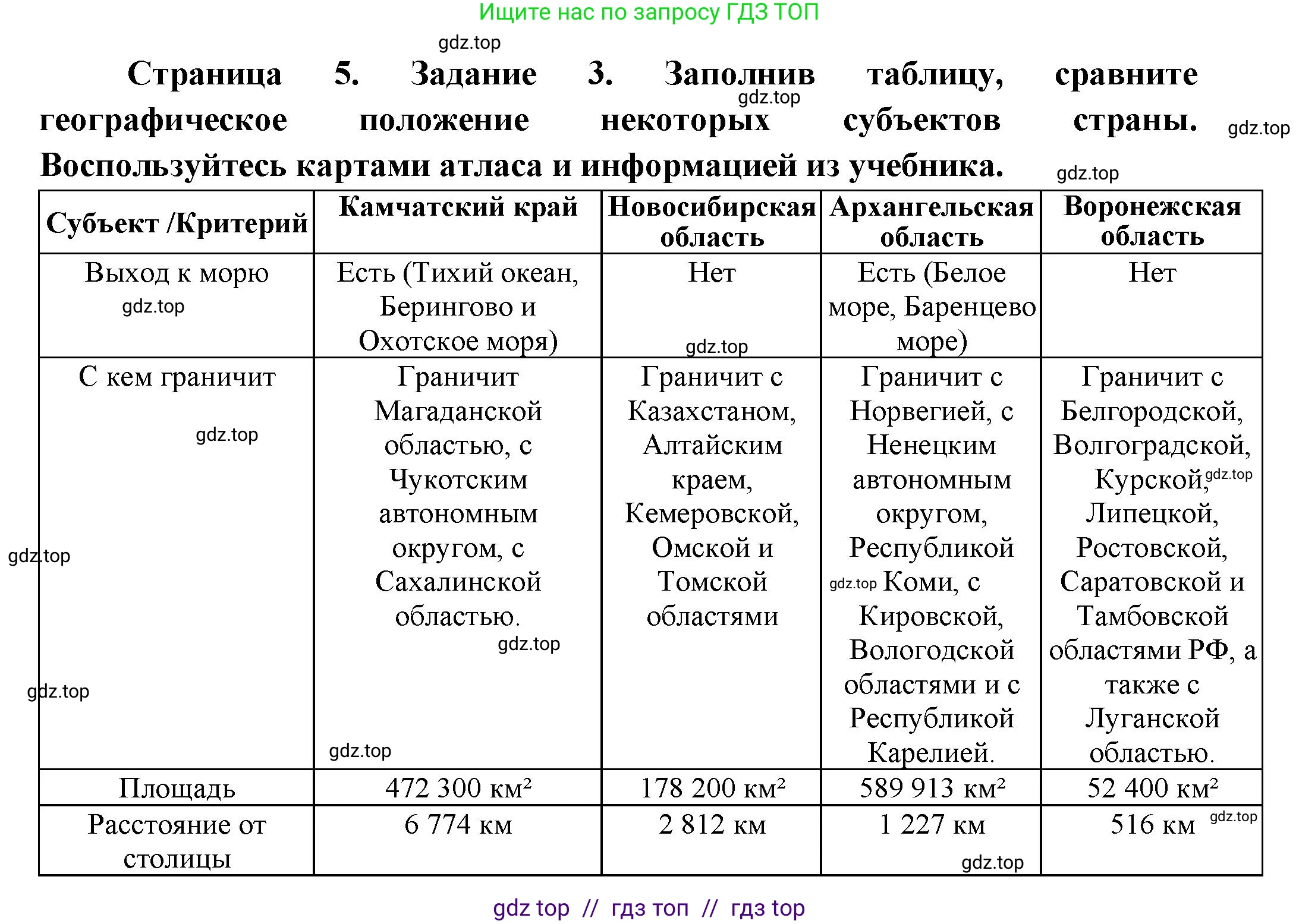 География, 8 класс Практические работы, автор: Дубинина Софья Петровна, издательство Просвещение, Москва, 2023, жёлтого цвета, страница 6, номер 3, Решение 2
