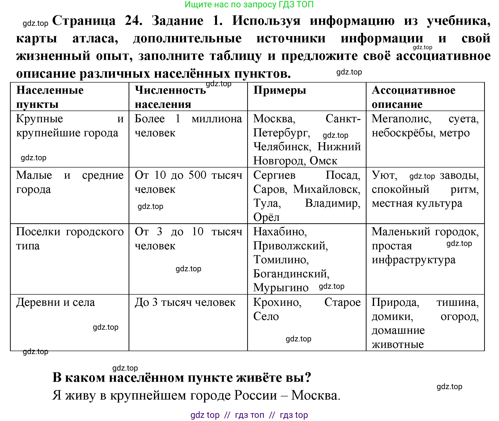 География, 8 класс Практические работы, автор: Дубинина Софья Петровна, издательство Просвещение, Москва, 2023, жёлтого цвета, страница 24, номер 1, Решение 2