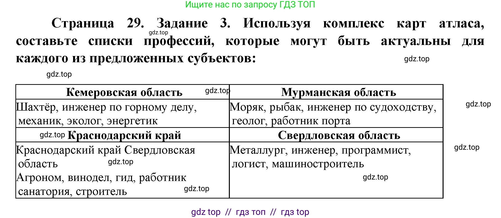 География, 8 класс Практические работы, автор: Дубинина Софья Петровна, издательство Просвещение, Москва, 2023, жёлтого цвета, страница 29, номер 3, Решение 2