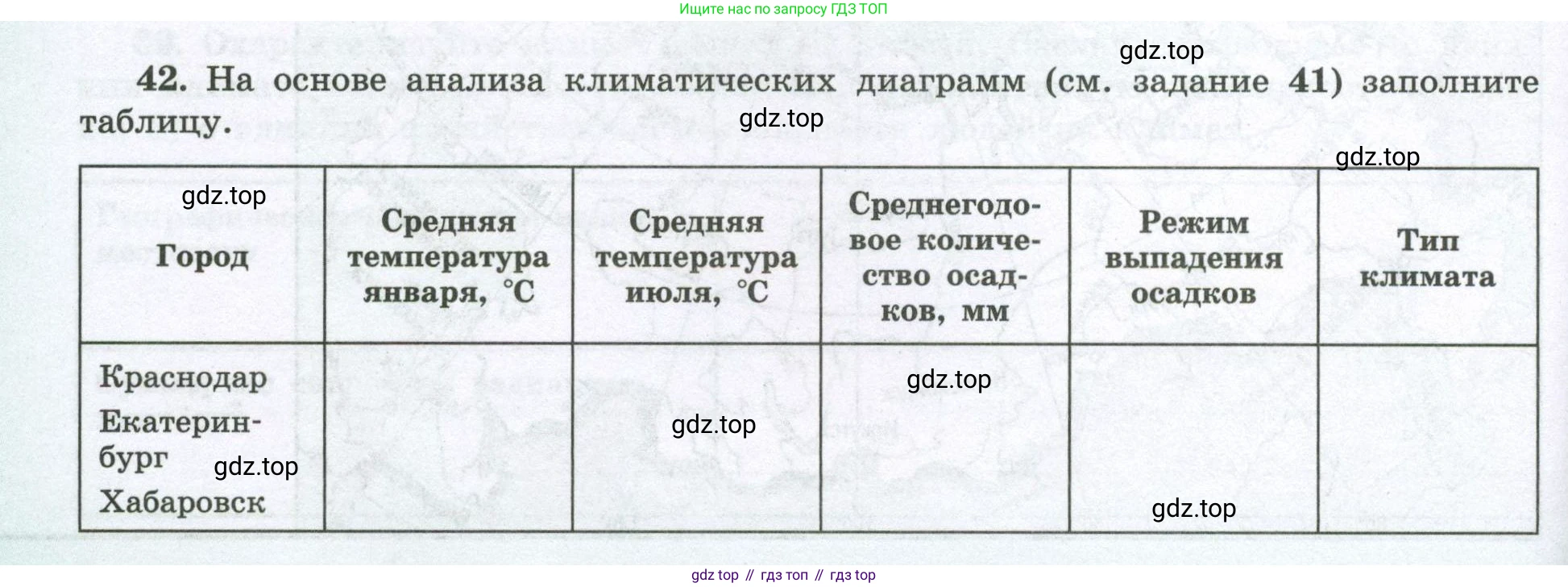 География, 8 класс Мой тренажёр, автор: Николина Вера Викторовна, издательство Просвещение, Москва, 2023, жёлтого цвета, страница 46, номер 42, Условие