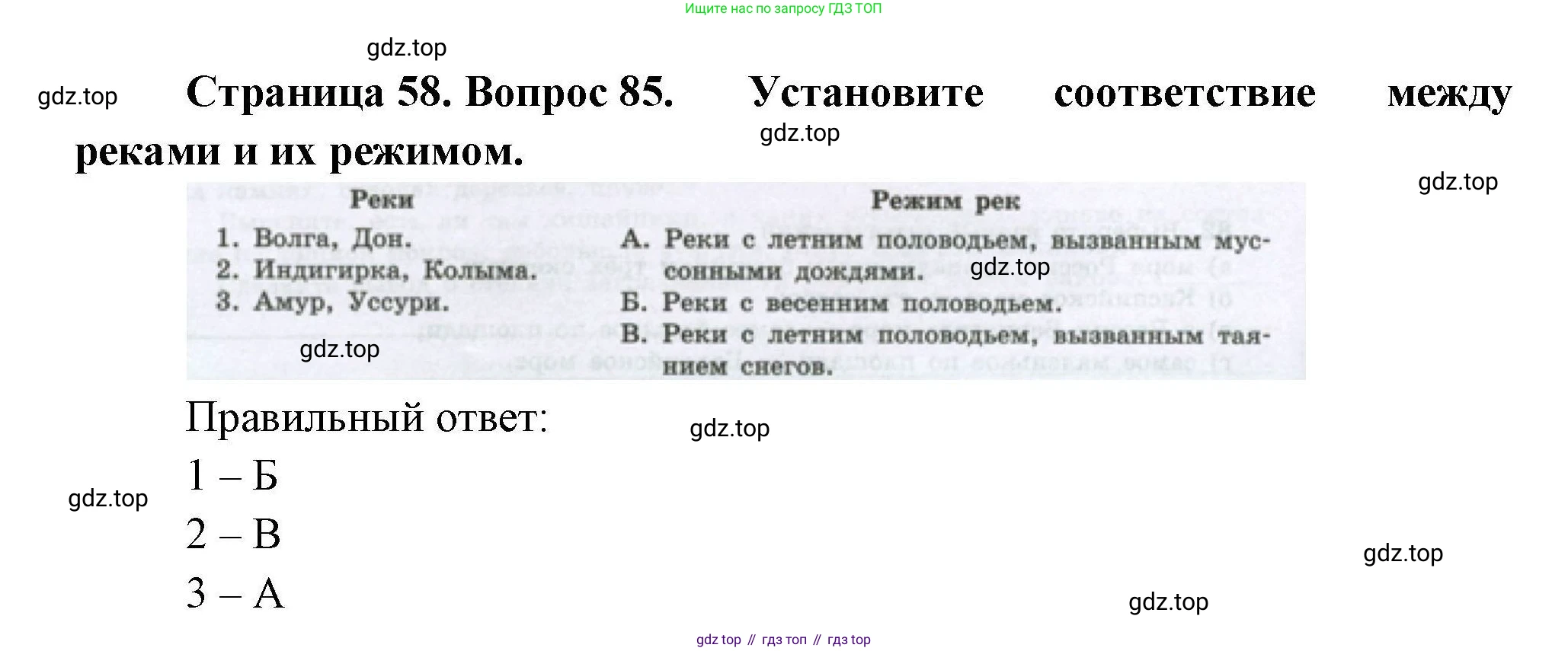 География, 8 класс Мой тренажёр, автор: Николина Вера Викторовна, издательство Просвещение, Москва, 2023, жёлтого цвета, страница 58, номер 85, Решение